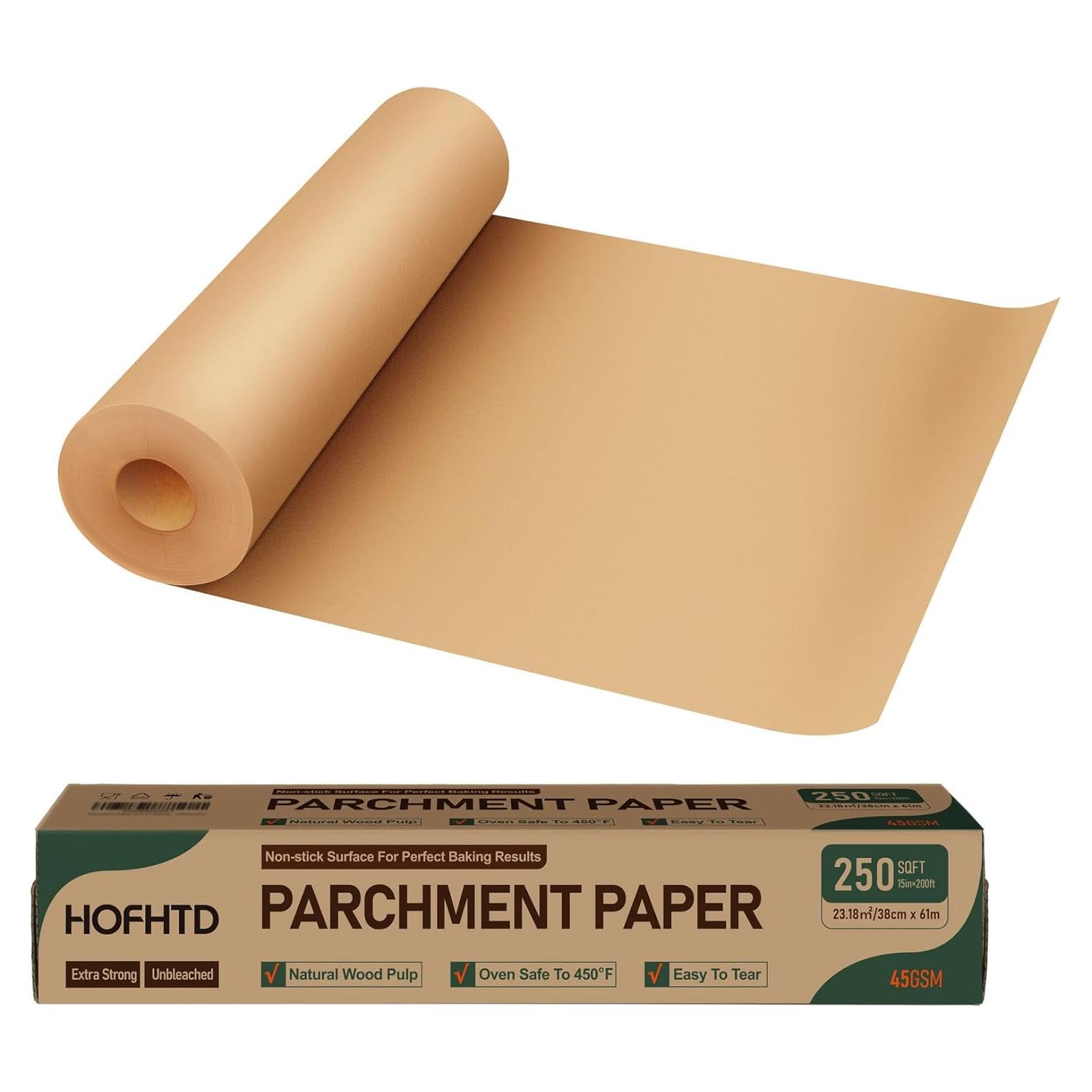 Papel Pergamino para Hornear HOFHTD 38.1 cm x 609.6 cm