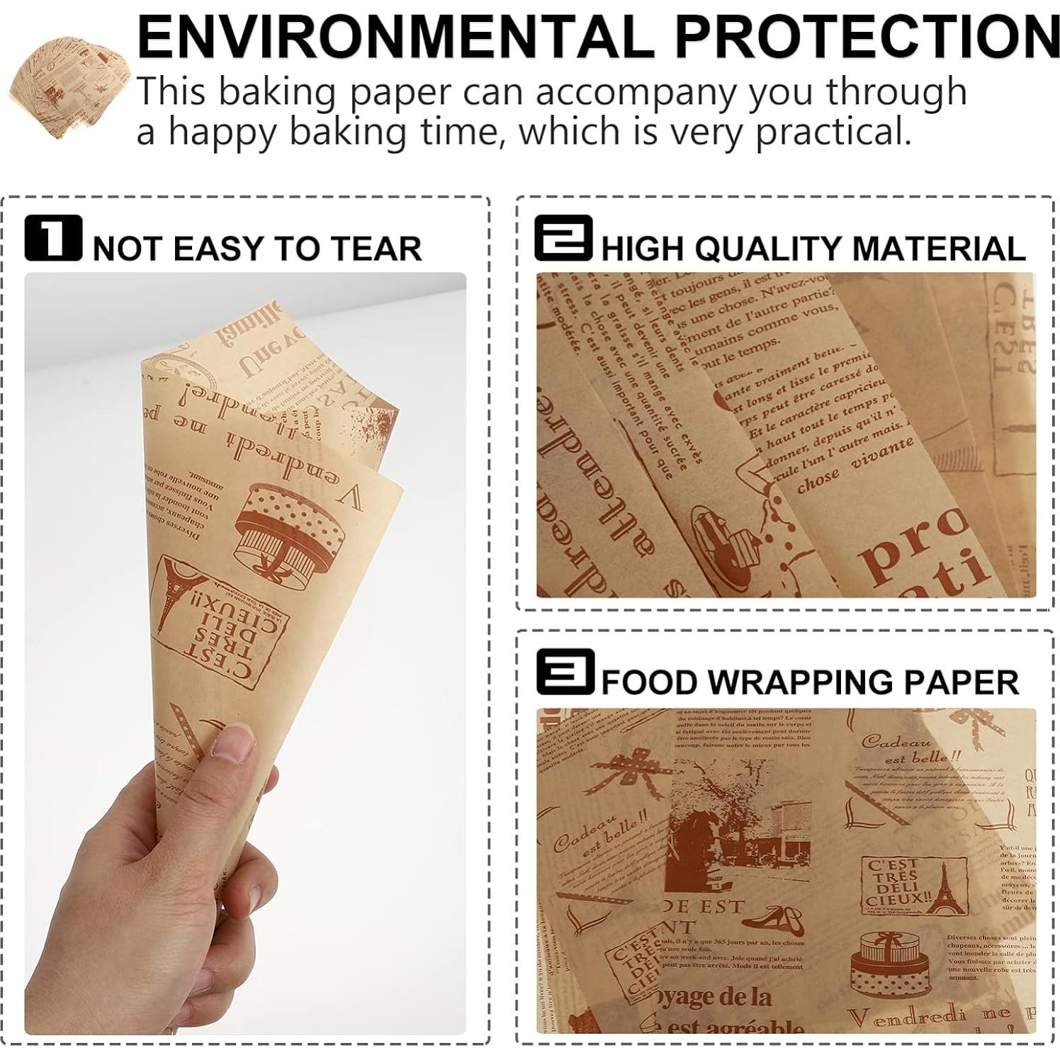 200 Hojas de Papel Pergamino Healifty 22x22cm Antiadherente