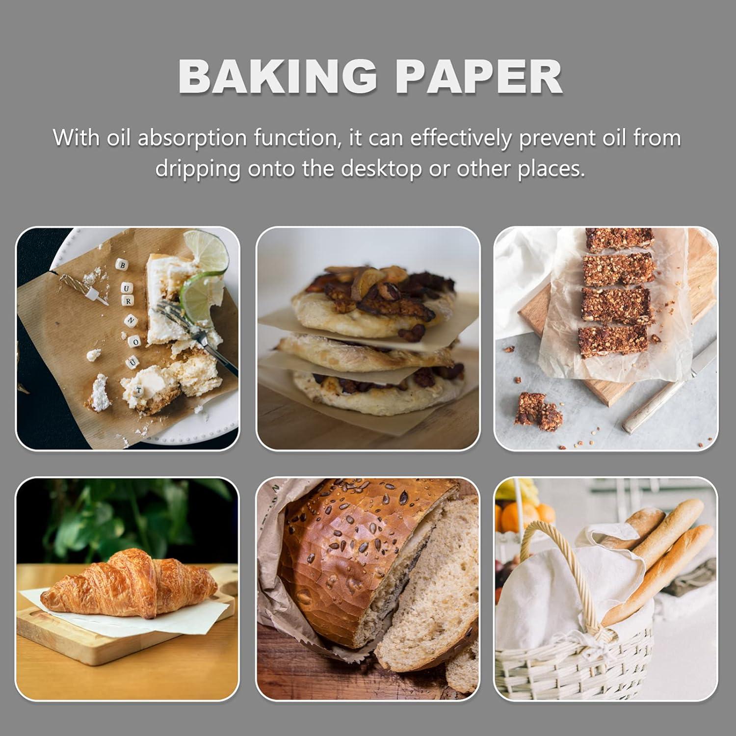 200 Hojas de Papel Pergamino Healifty 22x22cm Antiadherente