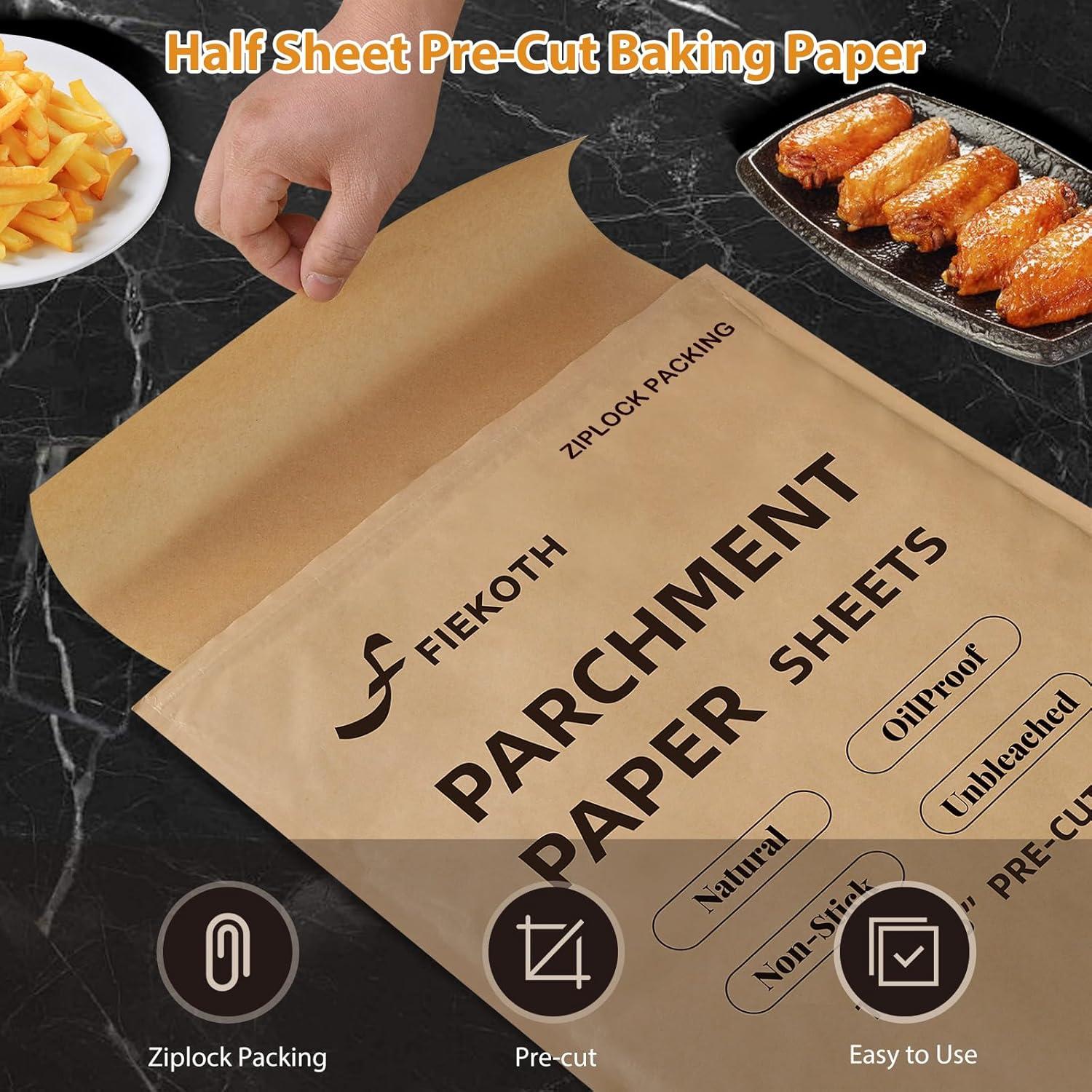 100 Hojas Papel Pergamino Sin Blanquear Fiekoth 30.48x40.64 cm