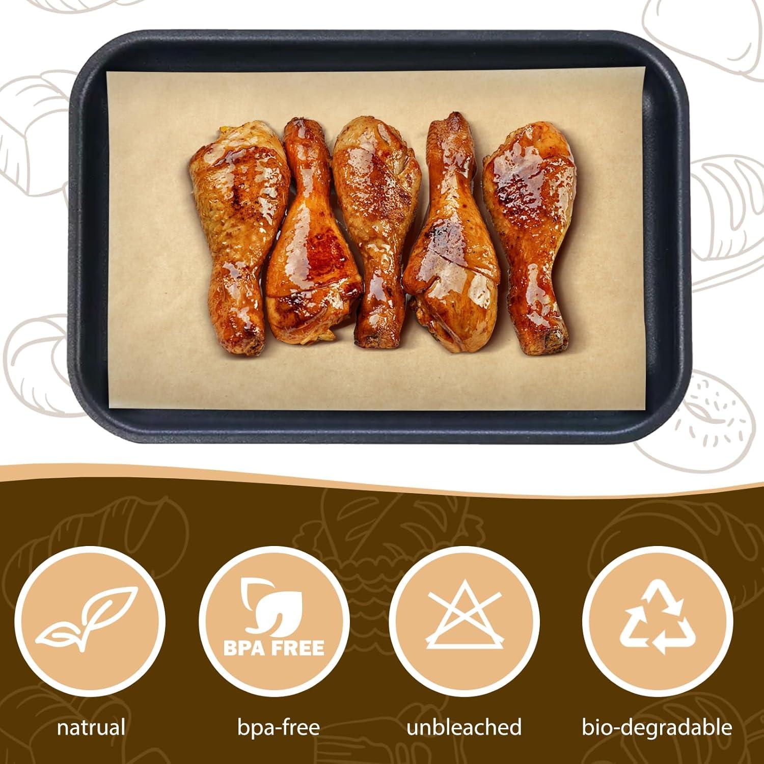 100 Hojas Papel Pergamino Sin Blanquear Fiekoth 30.48x40.64 cm