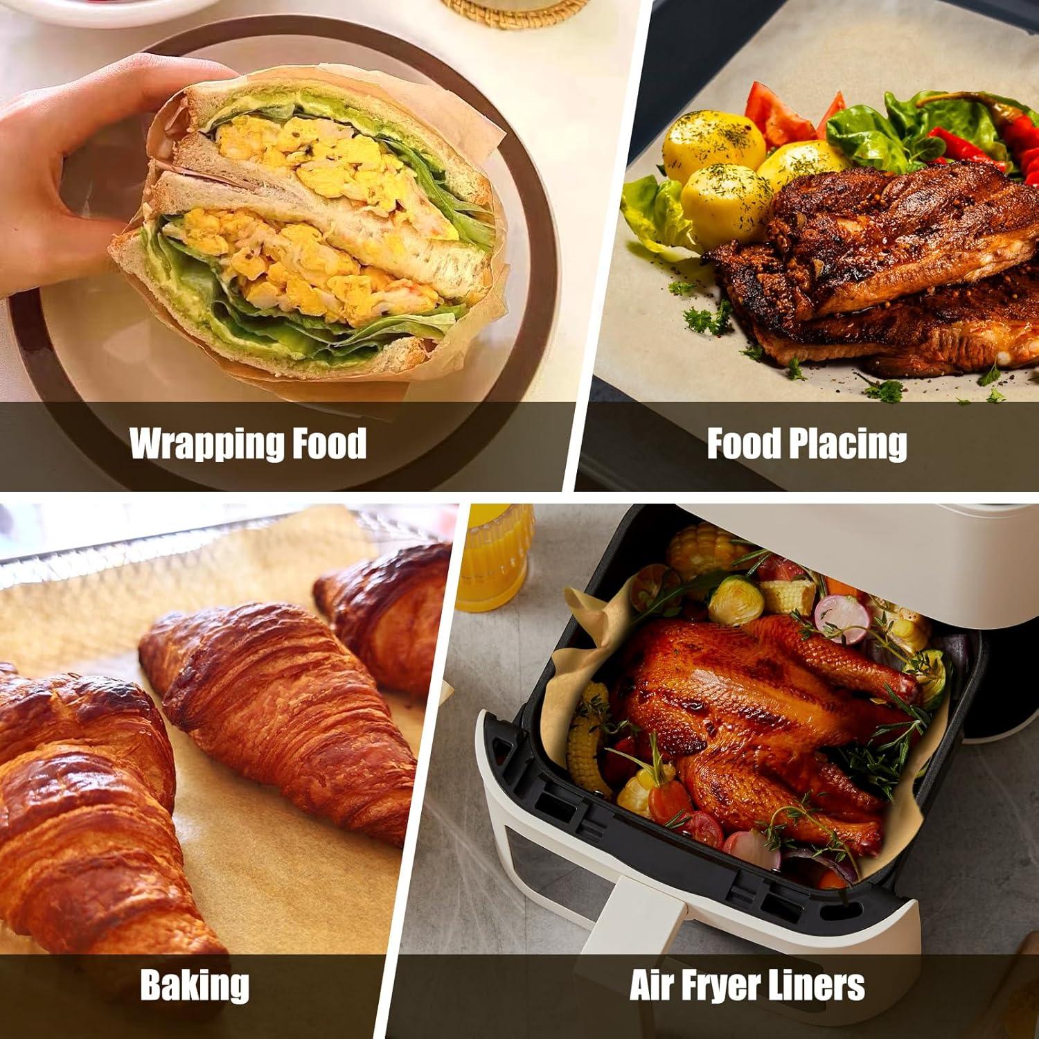 100 Hojas Papel Pergamino Sin Blanquear Fiekoth 30.48x40.64 cm