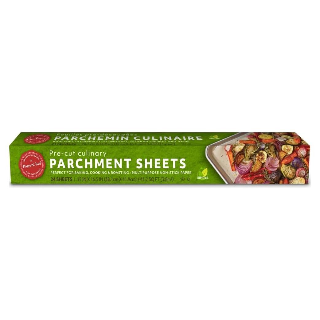 Hojas de Papel Pergamino Pre-cortadas PaperChef 38.1x41.9 cm 24-ct