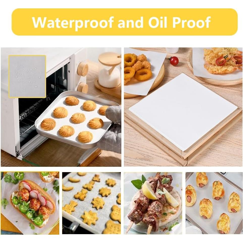 50 Hojas de Papel Pergamino 30.48x30.48 cm Yuyouqu para Hornear