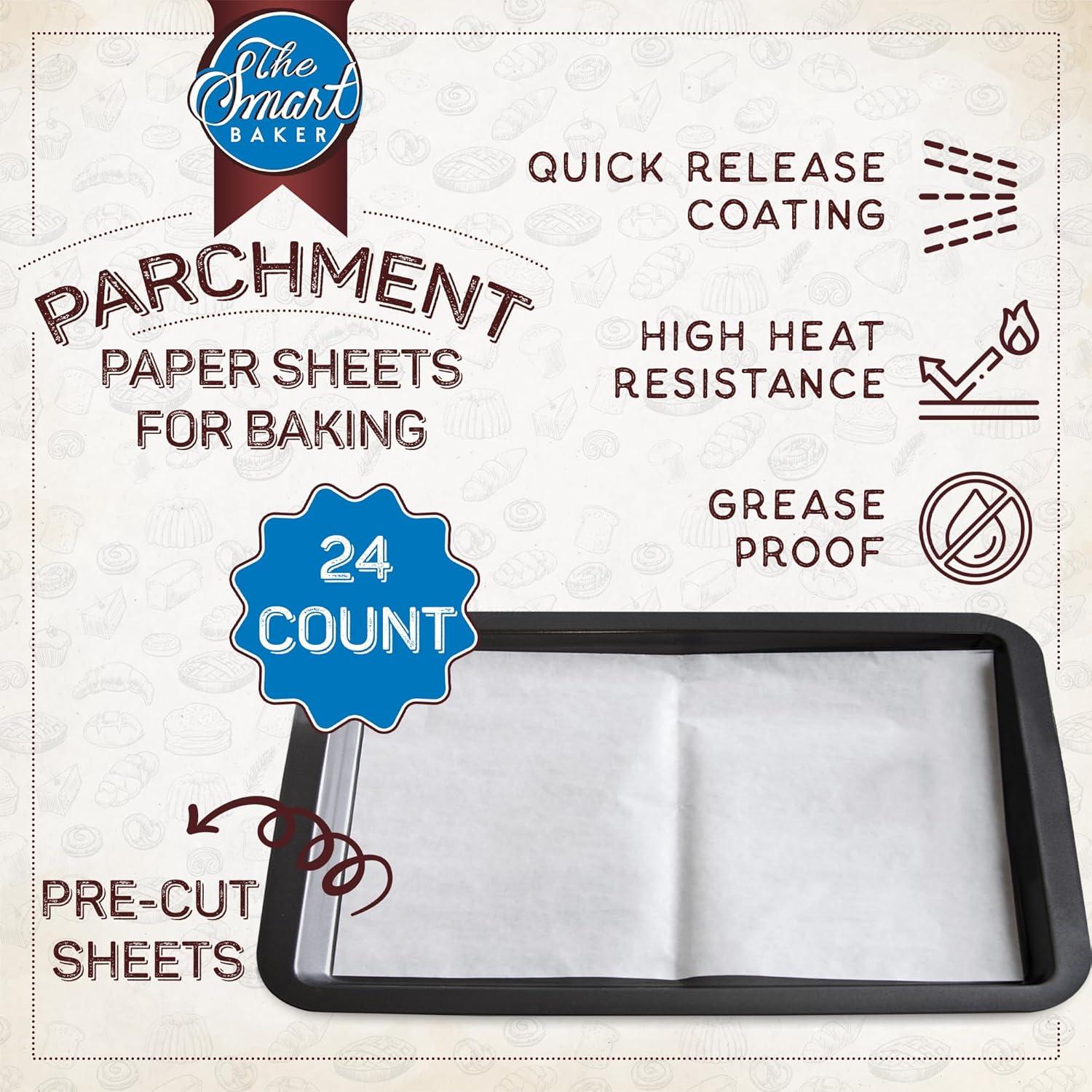 Papel Pergamino Pre-Cortado El Horno Inteligente 23x33cm 24 Hojas