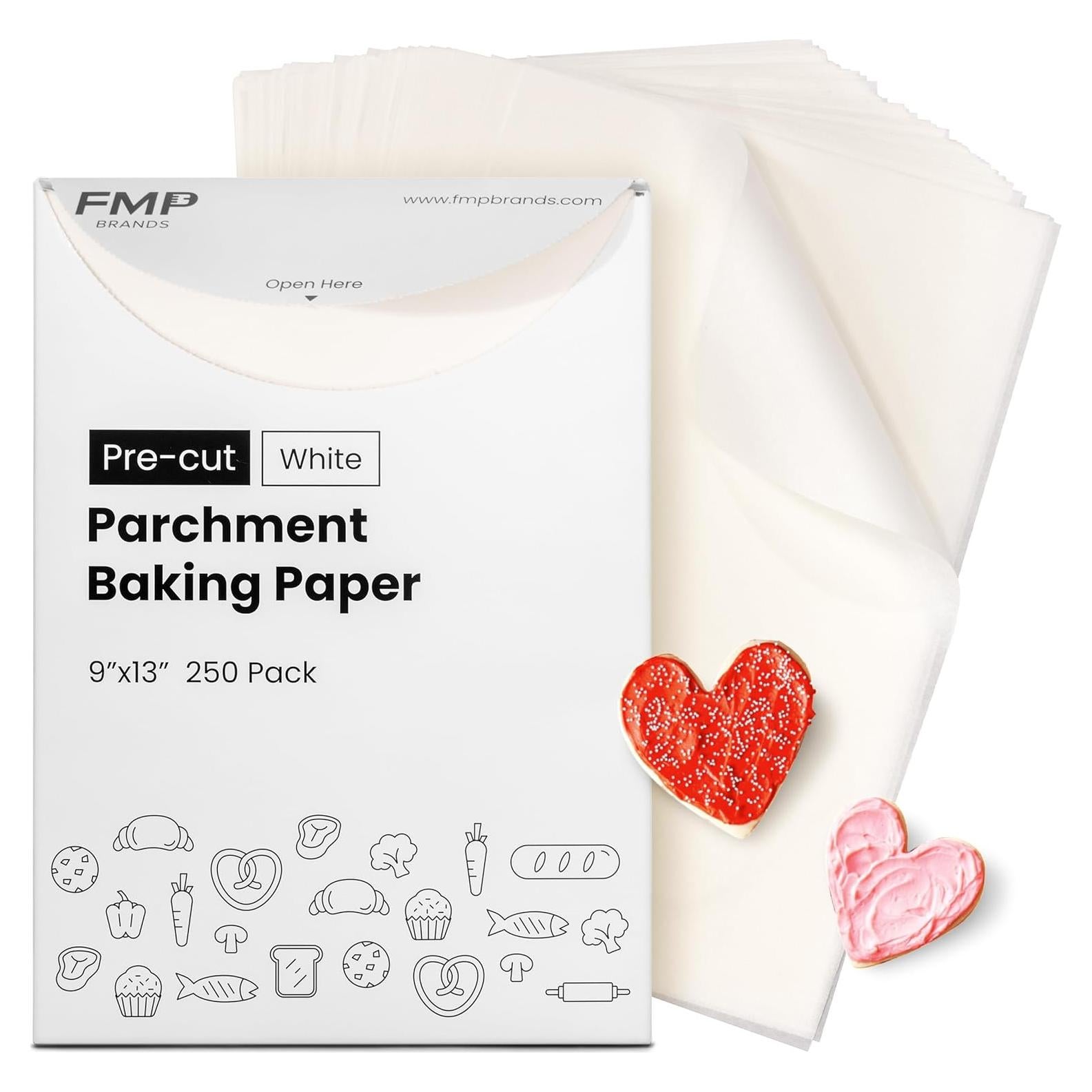 Hojas de Papel Pergamino Pre-cortadas Fit Meal Prep 250 Pcs 22.86x33.02 cm