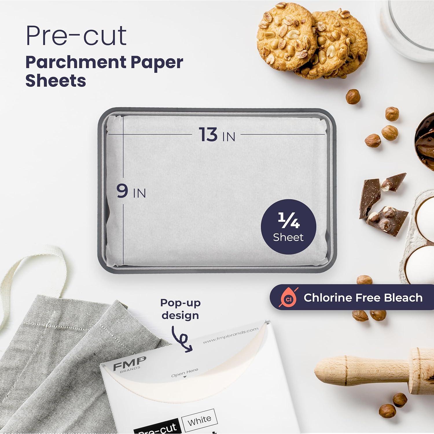 Hojas de Papel Pergamino Pre-cortadas Fit Meal Prep 250 Pcs 22.86x33.02 cm