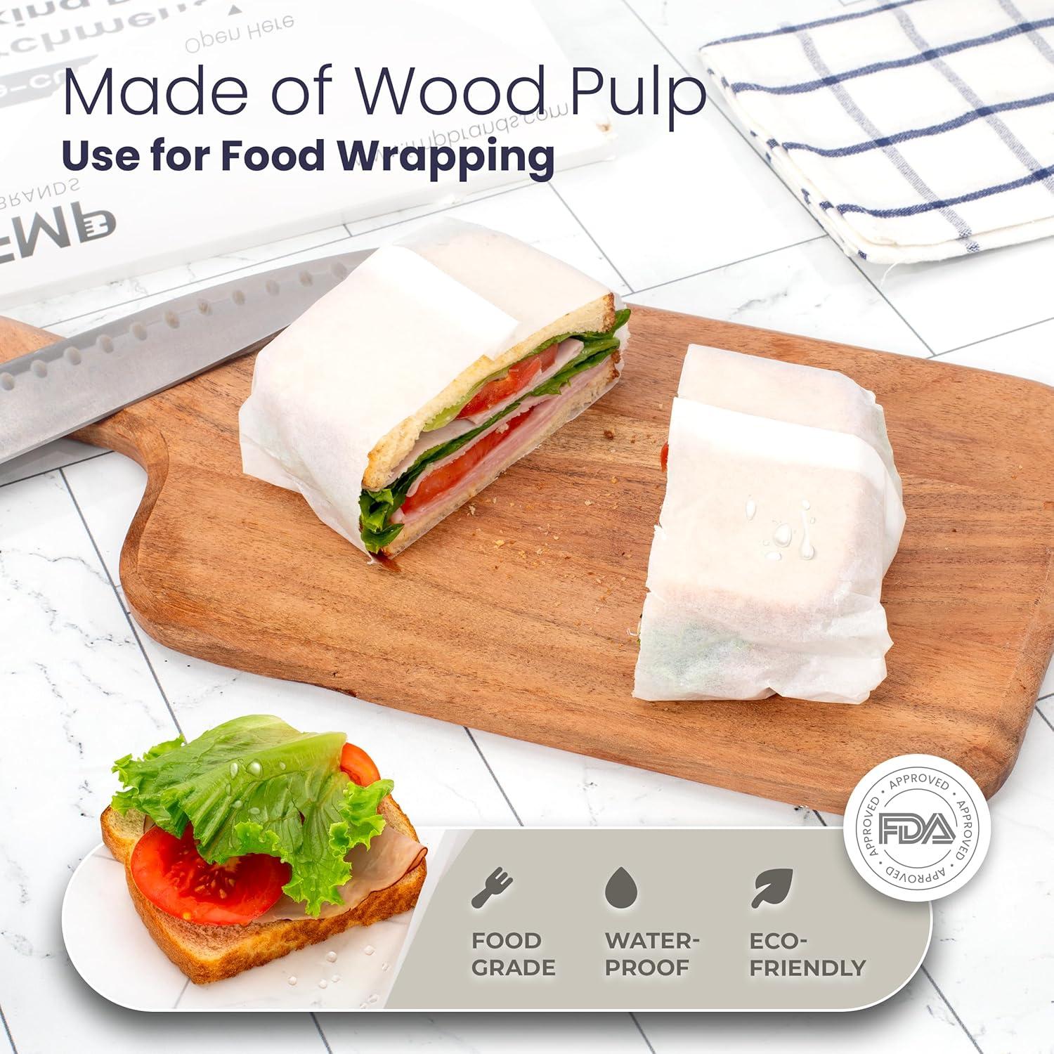 Hojas de Papel Pergamino Pre-cortadas Fit Meal Prep 250 Pcs 22.86x33.02 cm