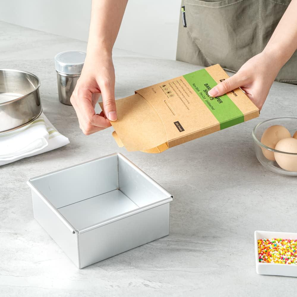 Hojas de papel pergamino Restaurantware 5x5" 200 unidades sin blanquear