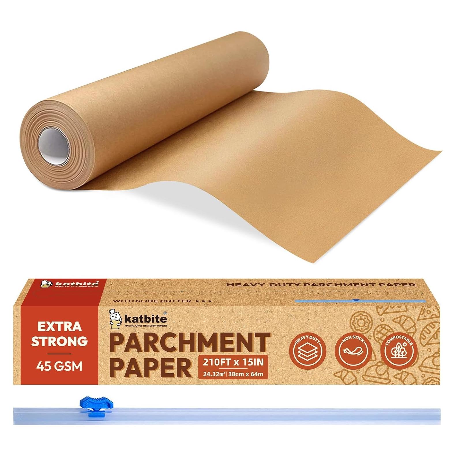 Papel Pergamino Resistente Katbite 38 cm x 64 m Antiadherente