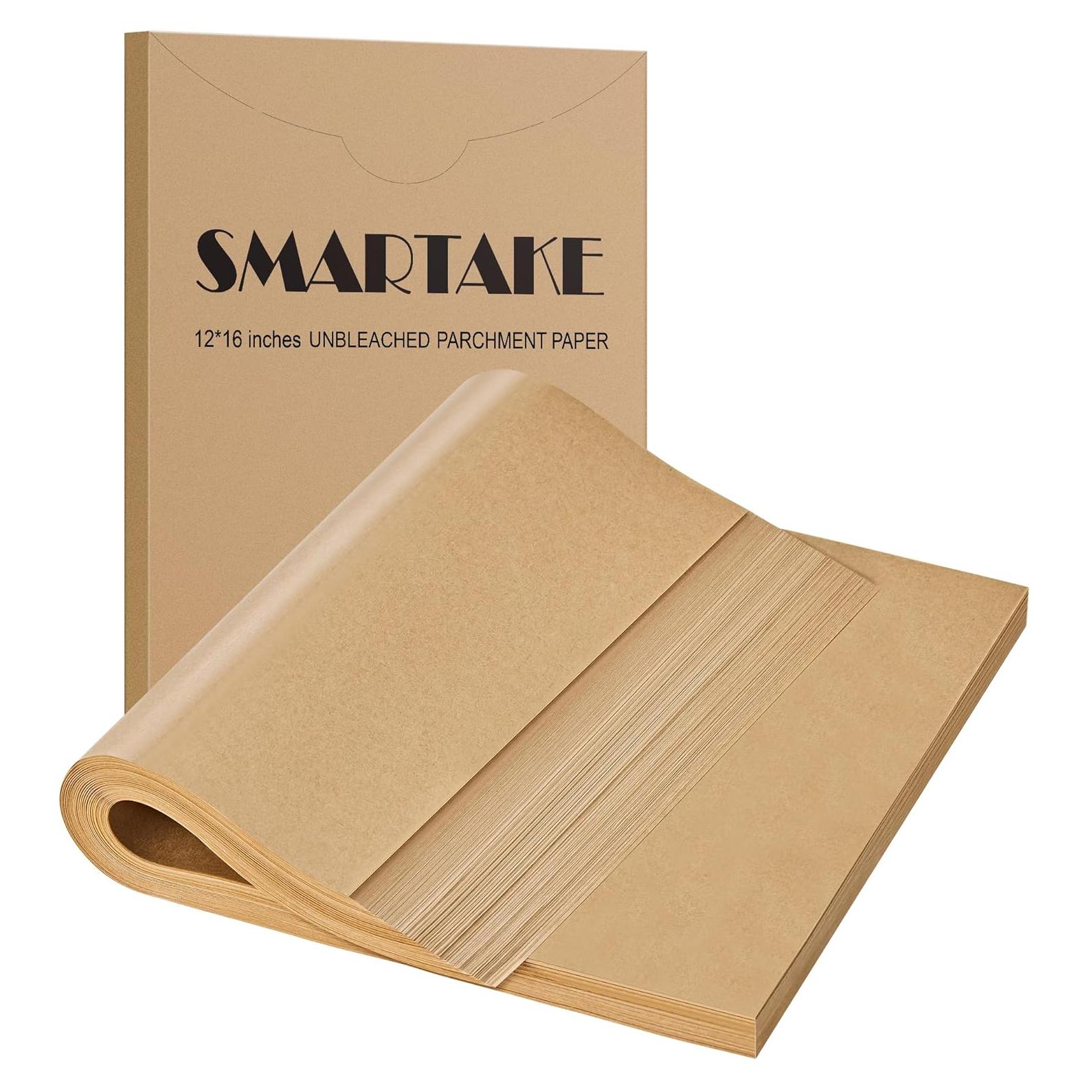 SMARTAKE 300 Hojas de Papel Pergamino 30x40 cm Anti-adherente