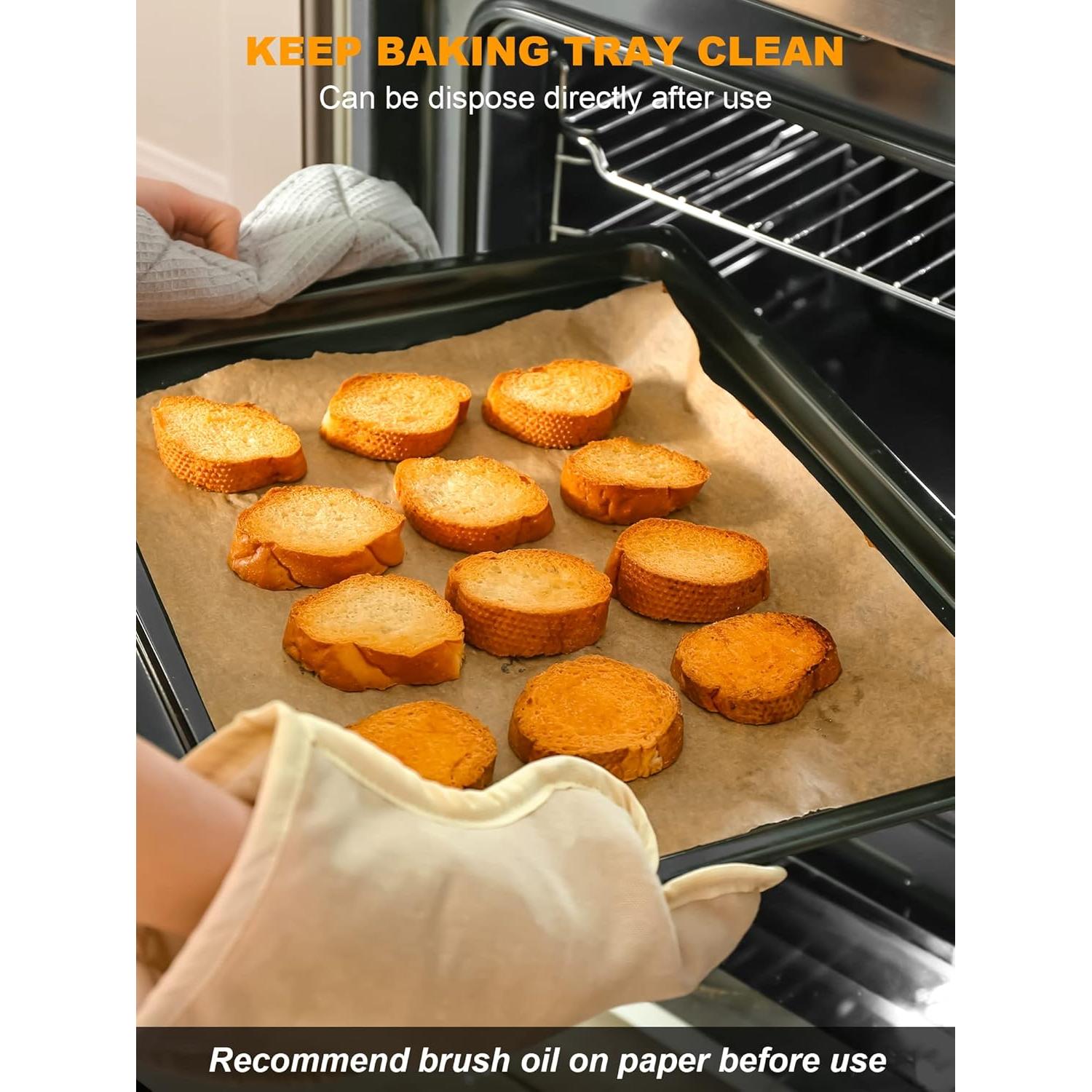 SMARTAKE 300 Hojas de Papel Pergamino 30x40 cm Anti-adherente