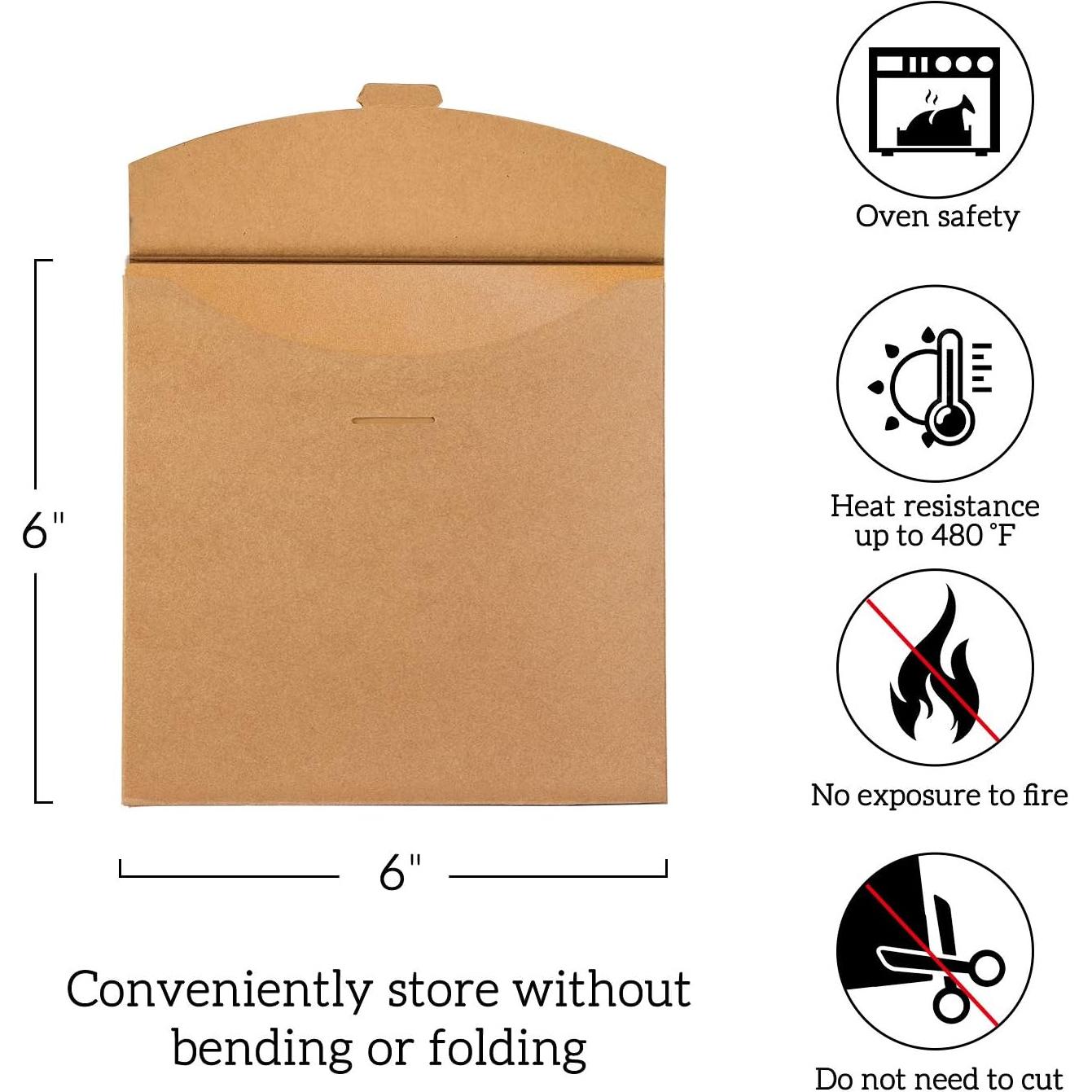 Hiware 200 Hojas de Papel Pergamino Sin Blanquear 15x15 cm