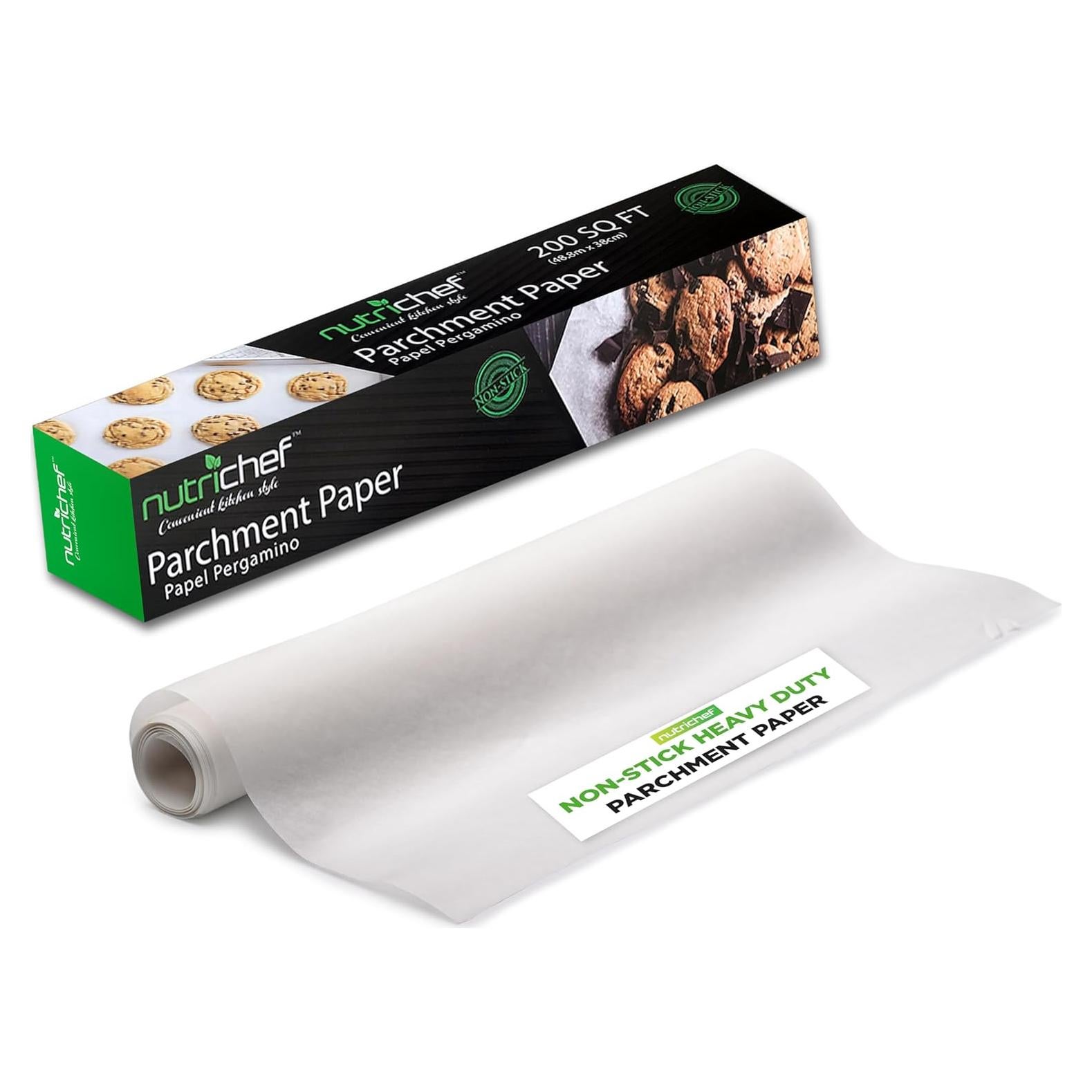 Rollo de Papel Pergamino NutriChef 200 Pies Cuadrados Antiadherente