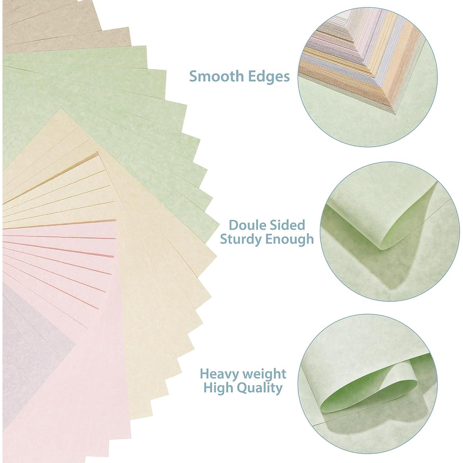 Papel Pergamino 65lb PENPRIS Tamaño Carta 70 Hojas 10 Colores