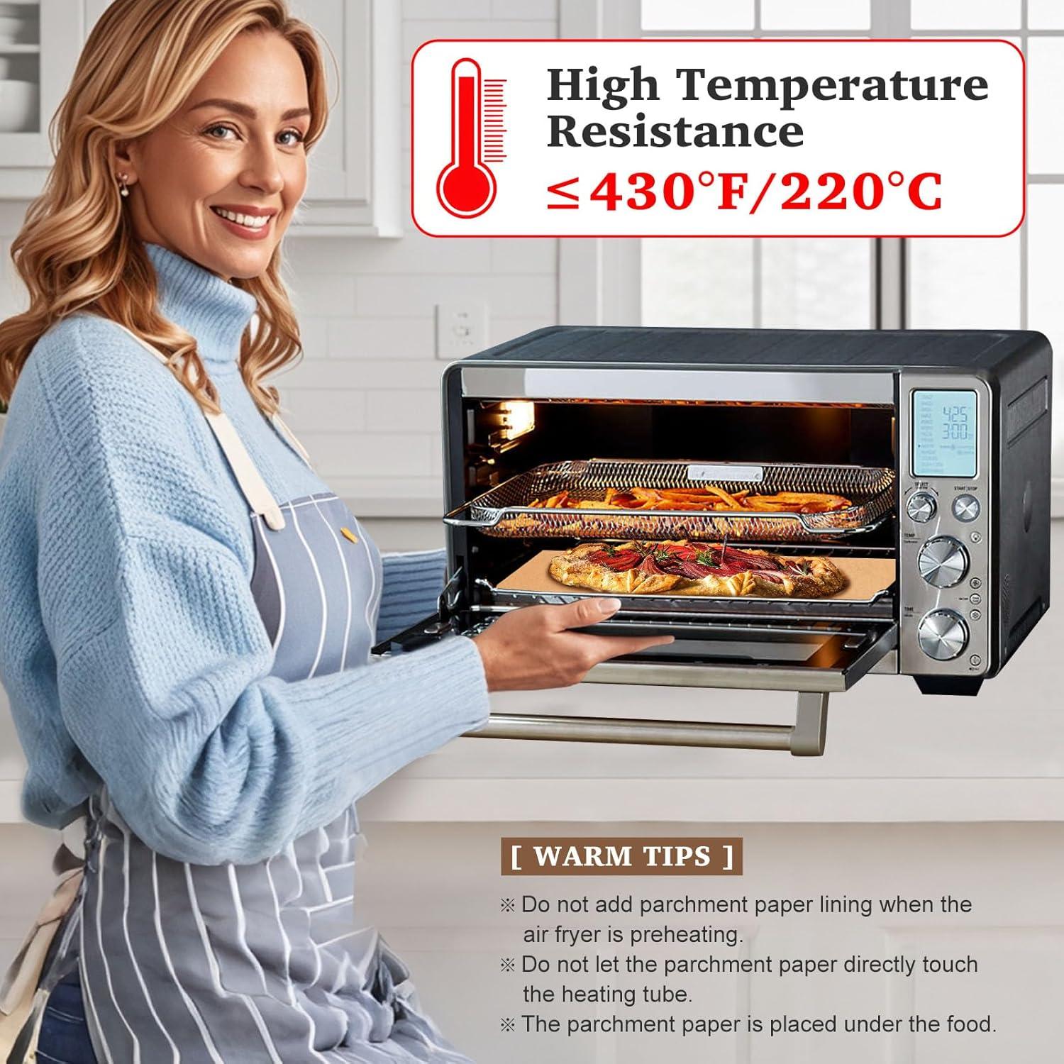 120 Hojas Papel Pergamino KAWENDE 22.86x33.02 cm para Freidora