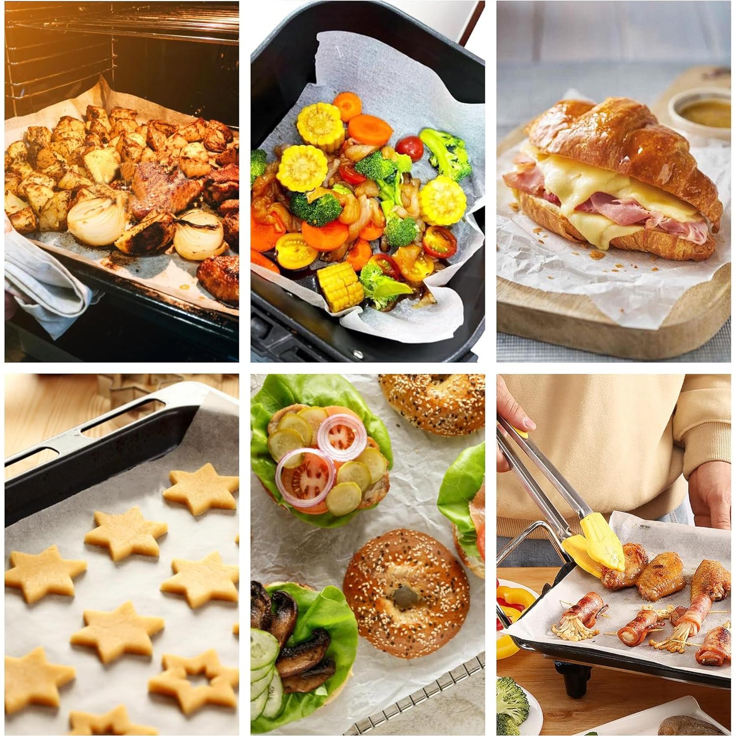 200 Hojas de Papel Pergamino Tikxlafe 20x20cm Anti-adherente