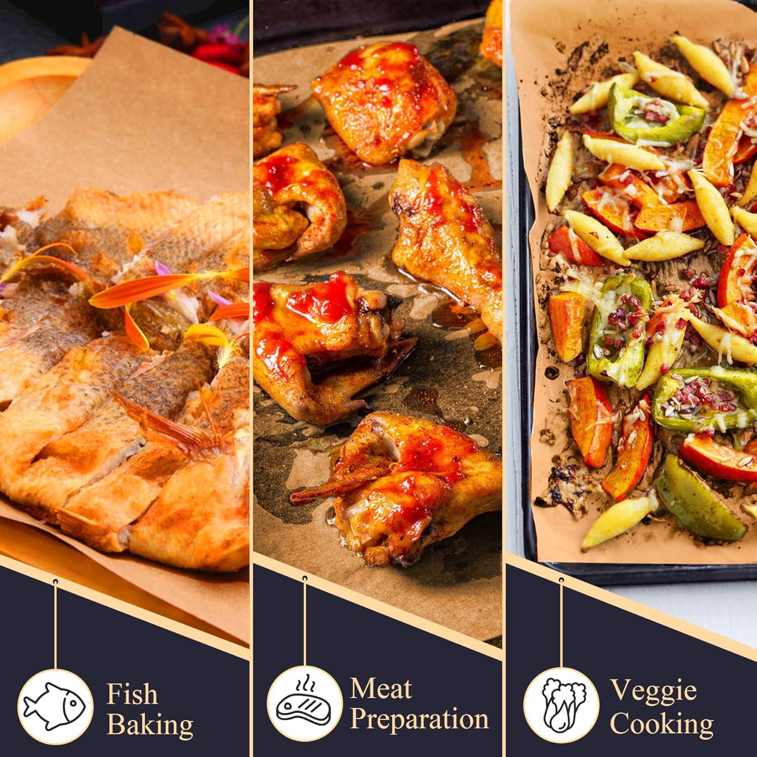 200 Hojas Papel Pergamino Sin Blanquear DISSKNIC 30.48x40.64 cm