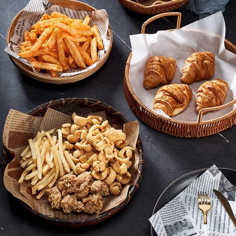 100 Forros de Cesta de Papel de Cera QiangXINGYai 25.4x25.4cm