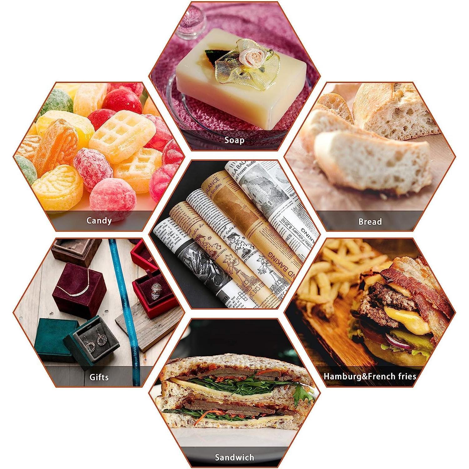 100 Forros de Cesta de Papel de Cera QiangXINGYai 25.4x25.4cm