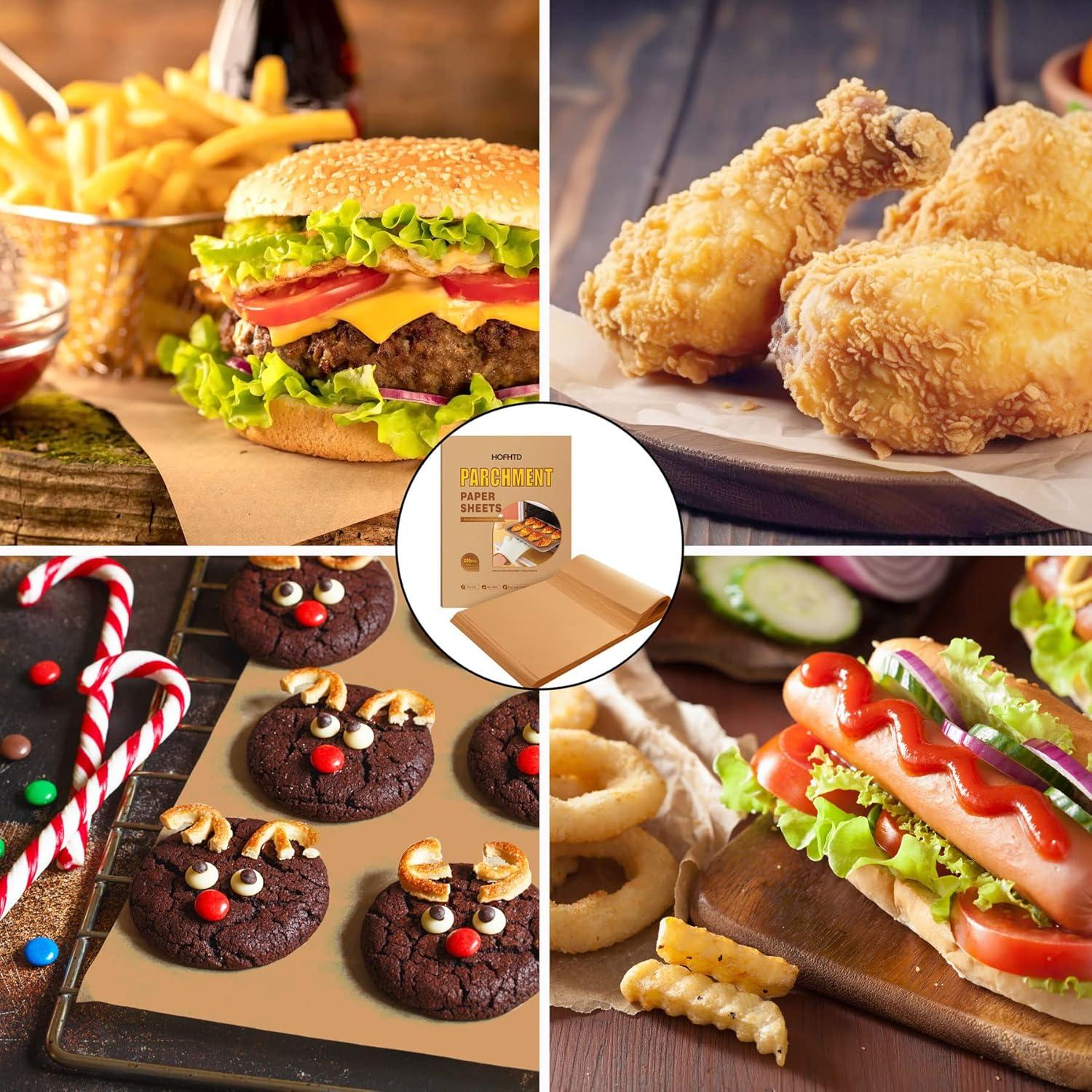 200 Hojas de Papel Pergamino HOFHTD 30.48x40.64cm Anti-adherente