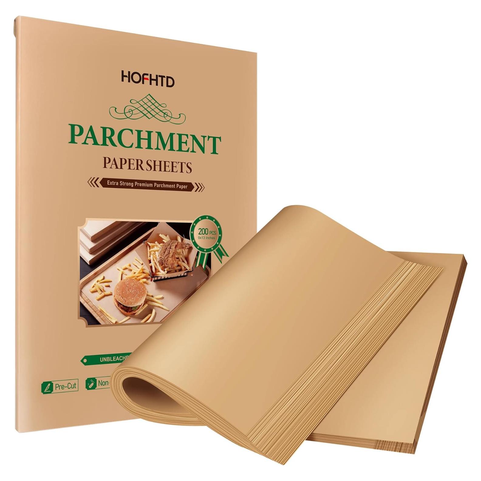 200 Hojas de Papel Pergamino Pre-cortado 23x33cm HOFHTD