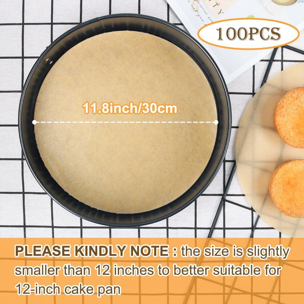 Papel Pergamino Redondo 30.48 cm BYKITCHEN - 100 Hojas Antiadherente