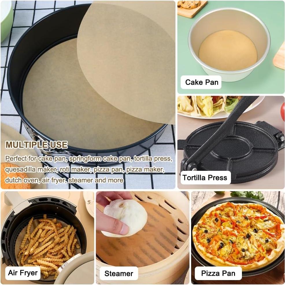 Papel Pergamino Redondo 30.48 cm BYKITCHEN - 100 Hojas Antiadherente