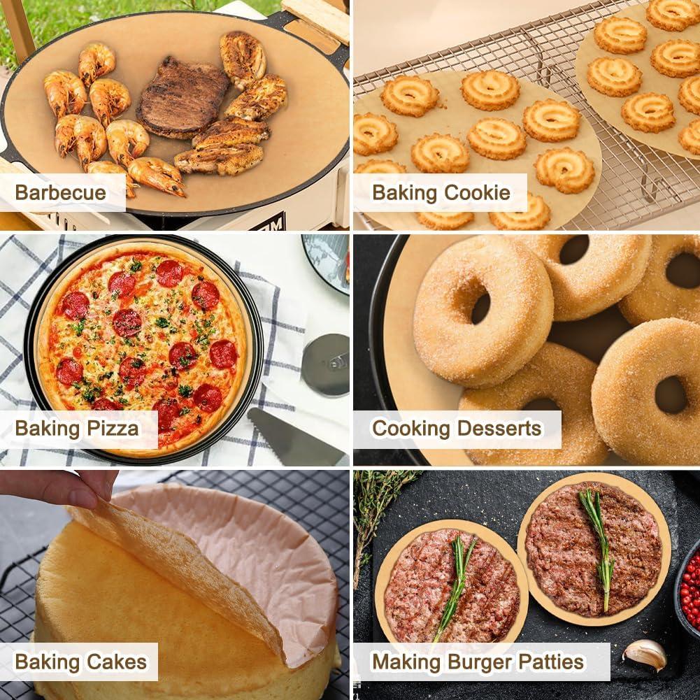 Papel Pergamino Redondo 30.48 cm BYKITCHEN - 100 Hojas Antiadherente