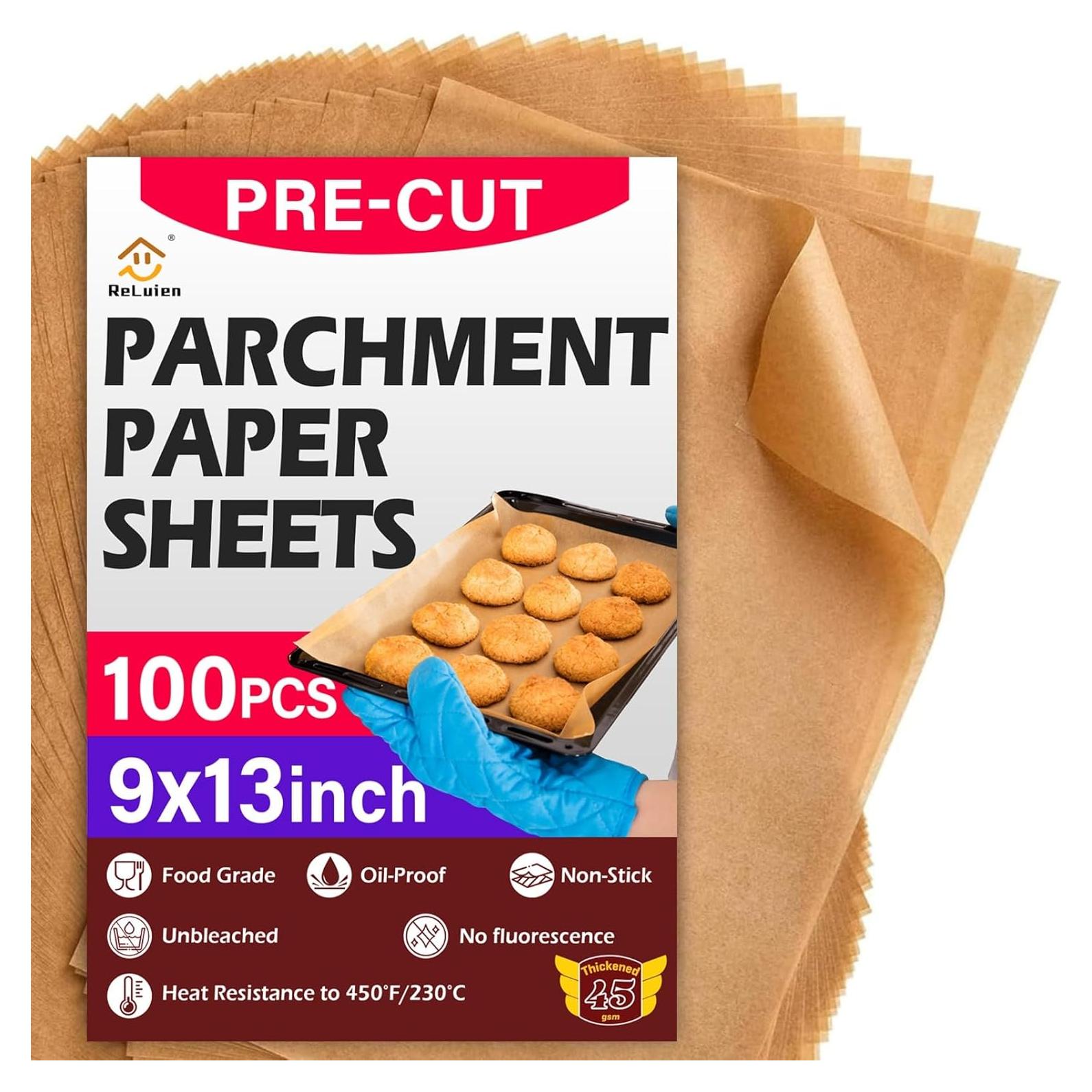 Hojas de Papel Pergamino ReLuien 22.86x33.02 cm 100PCS