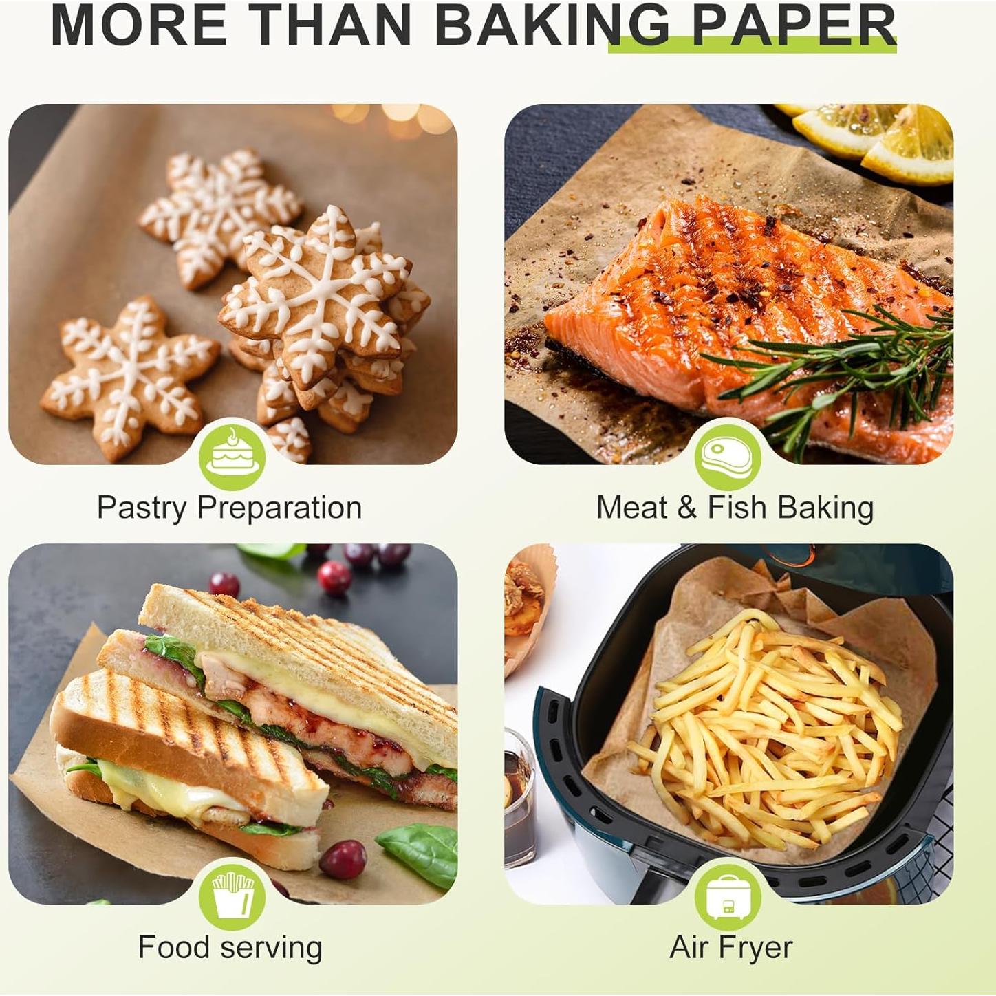 120 Hojas de Papel Pergamino KIEGMIA 22.86 x 33.02 cm Antiadherente