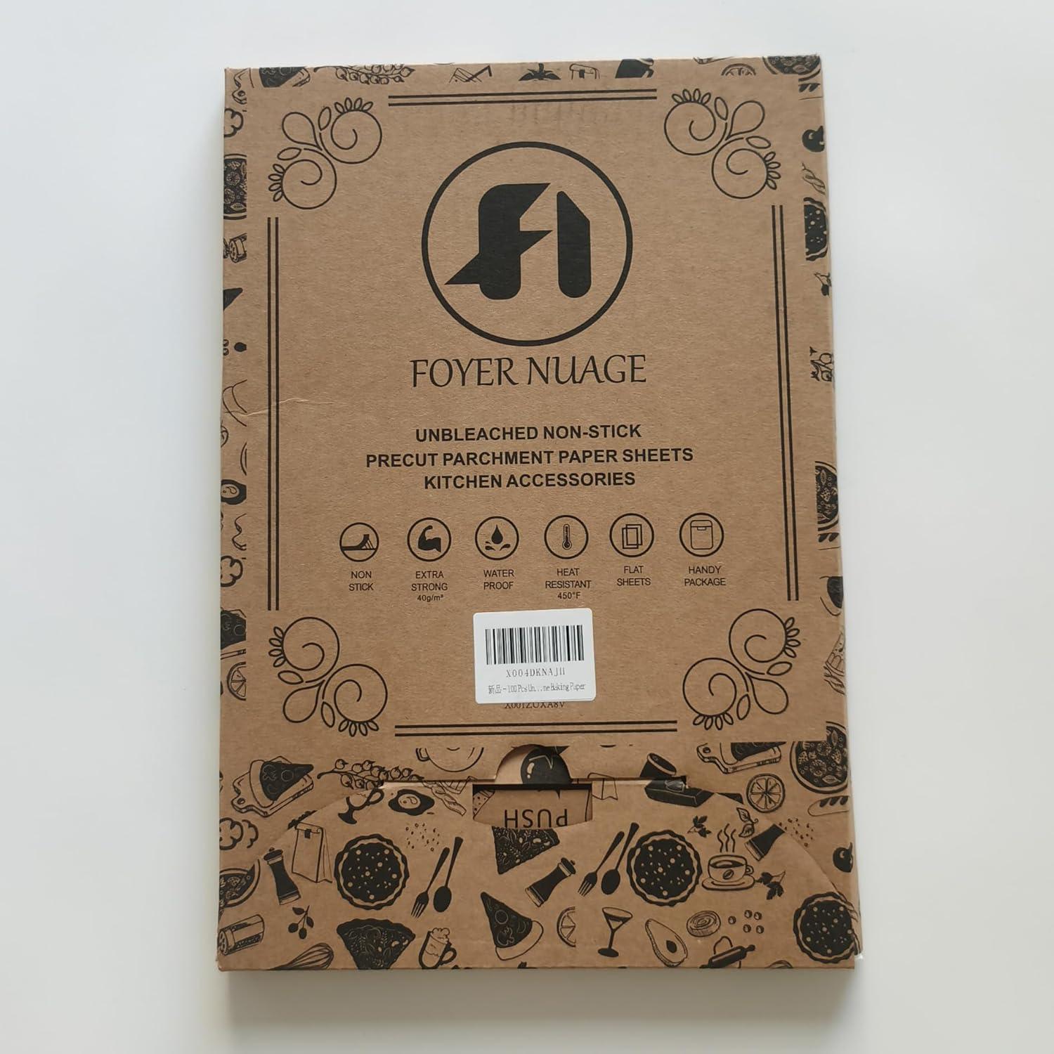 Hojas de Papel Pergamino Foyer Nuage 100 Pcs 20x30 cm Sin Blanquear