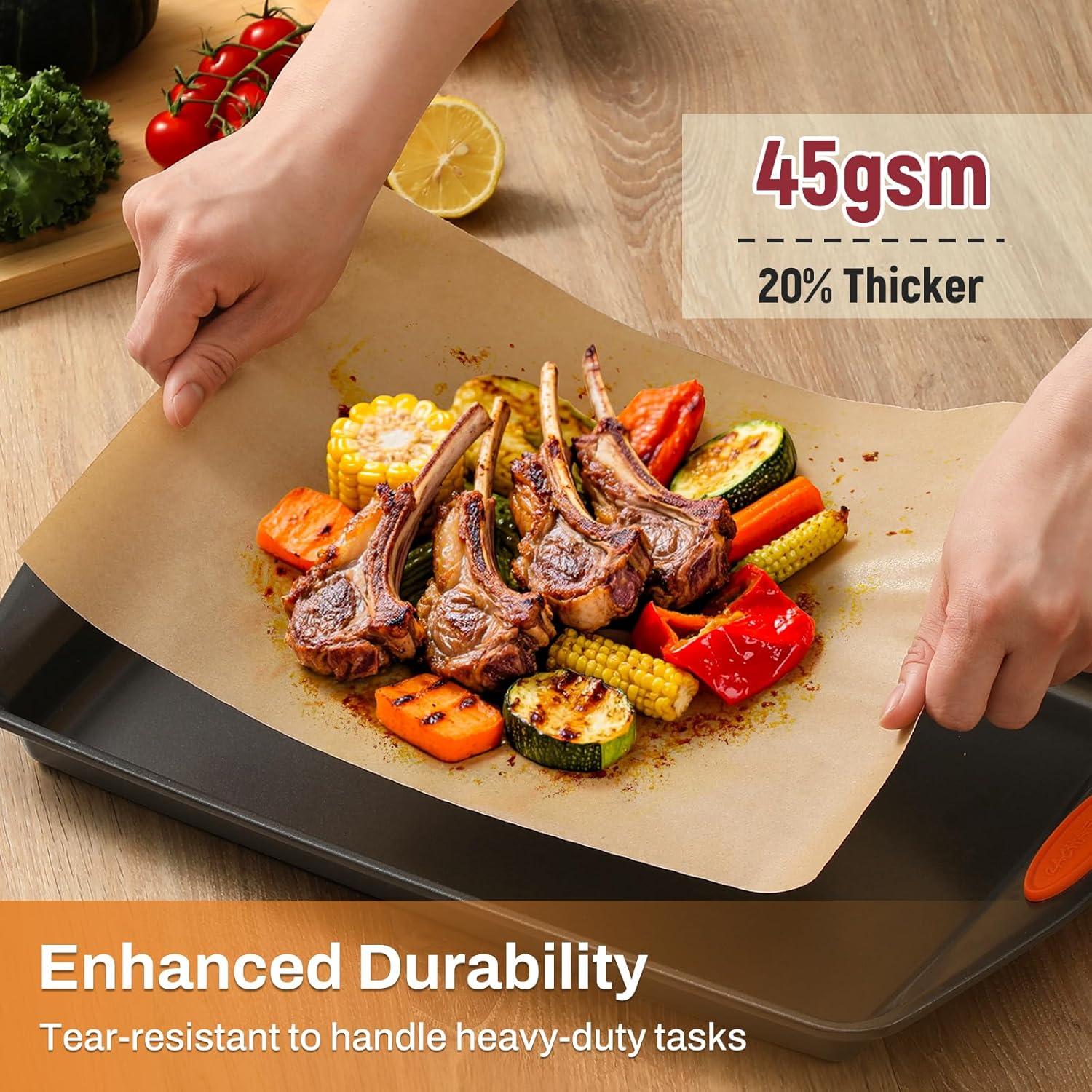 200 Hojas de Papel Pergamino Antiadherente AOZITA 23x33 cm