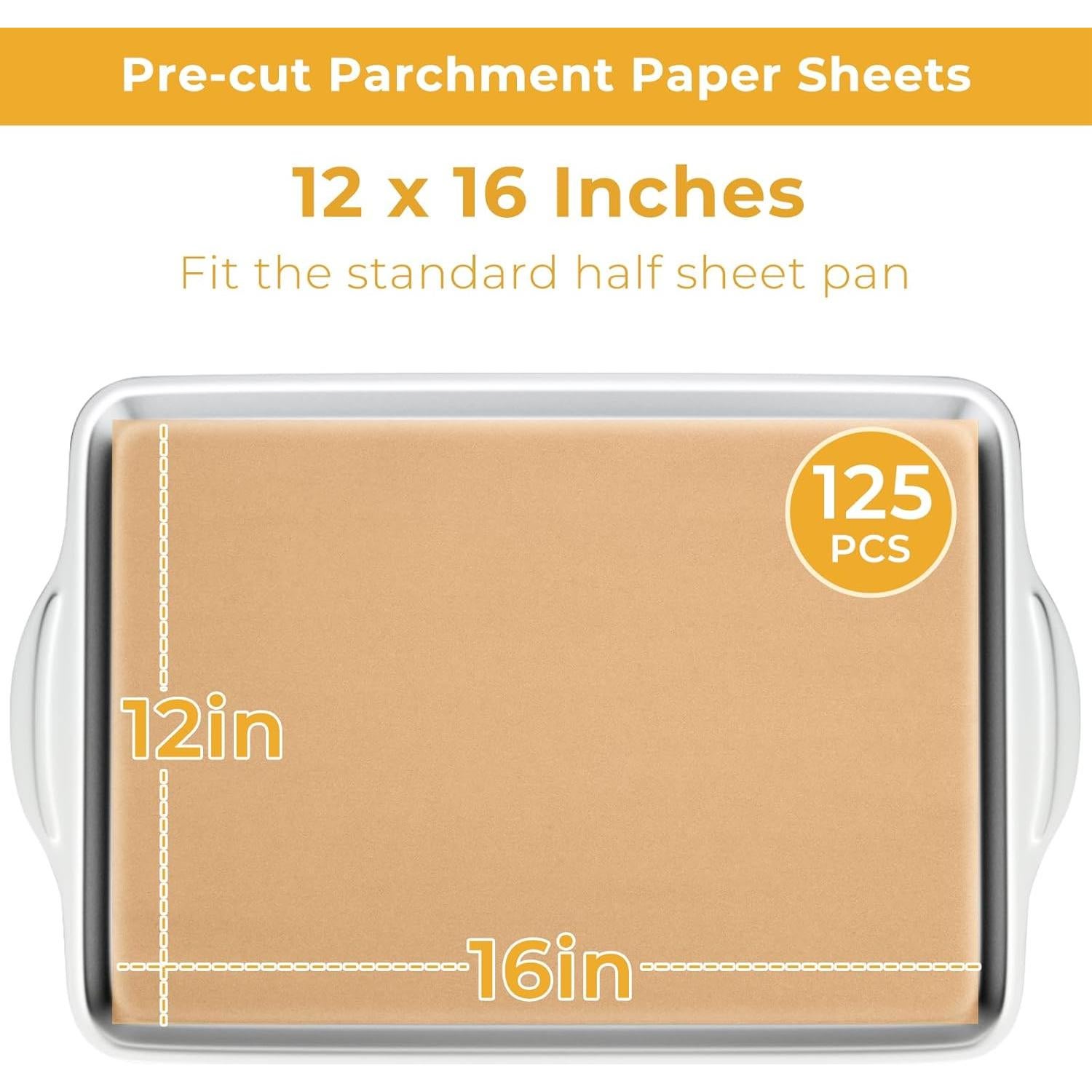 125 Hojas de Papel Pergamino Antiadherente Targihoemt 30.48x40.64cm