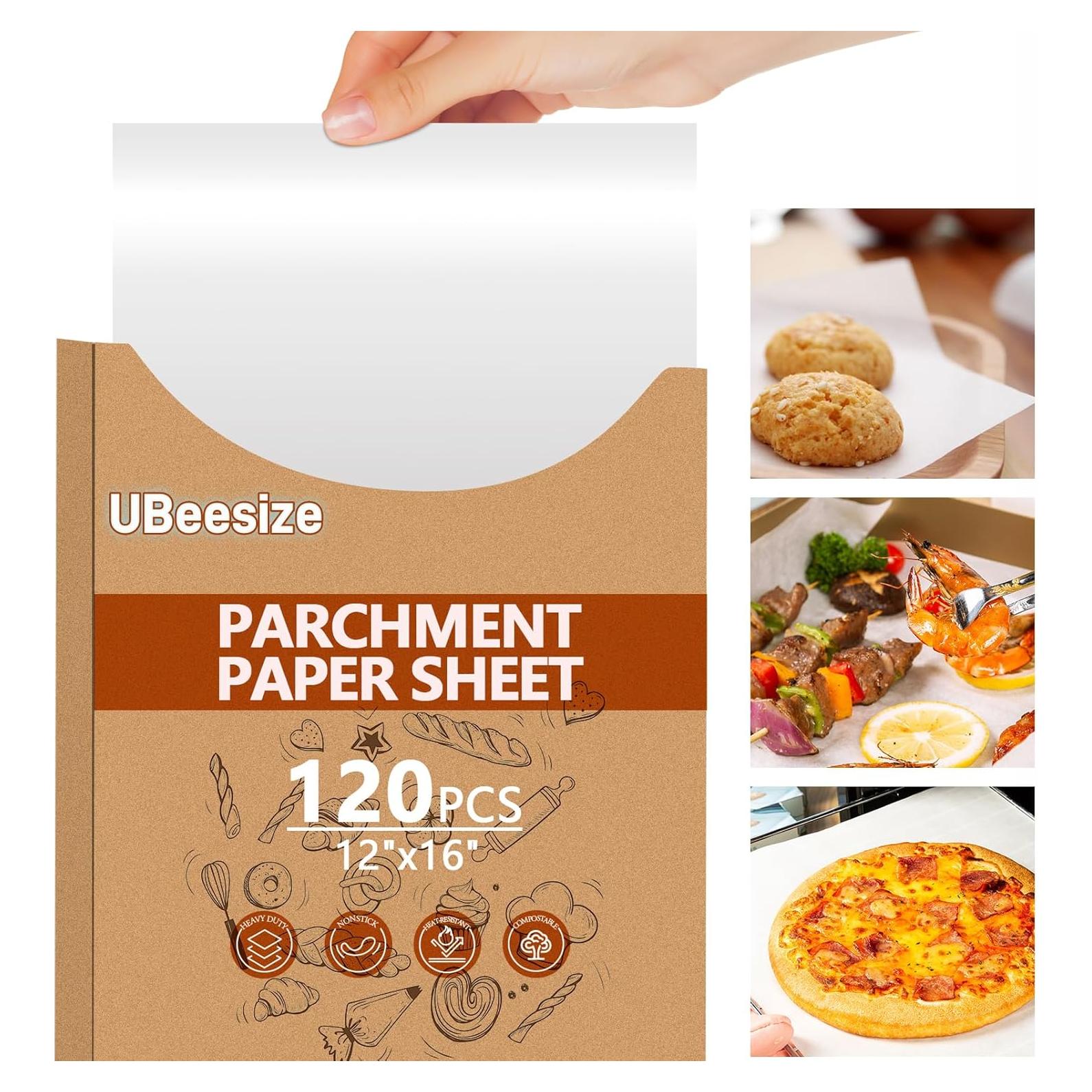 120 Hojas de Papel Pergamino Pre-cortadas UBeesize 30.48x40.64 cm