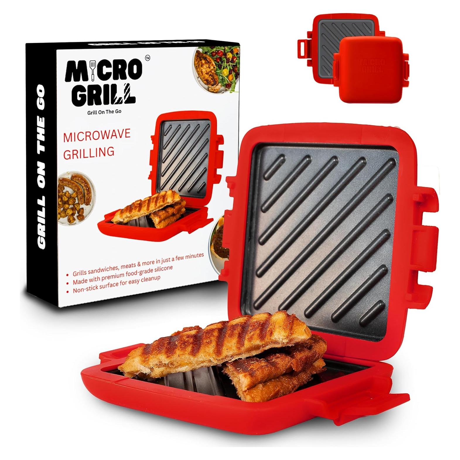 Hacedor de Sándwiches Microondas Micro Grill Rojo 20cm