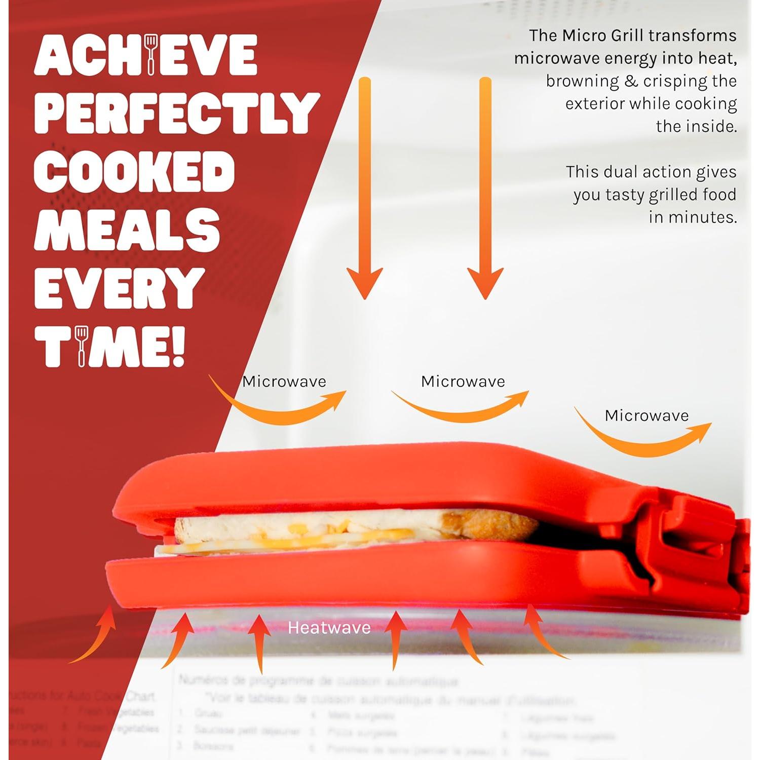 Hacedor de Sándwiches Microondas Micro Grill Rojo 20cm