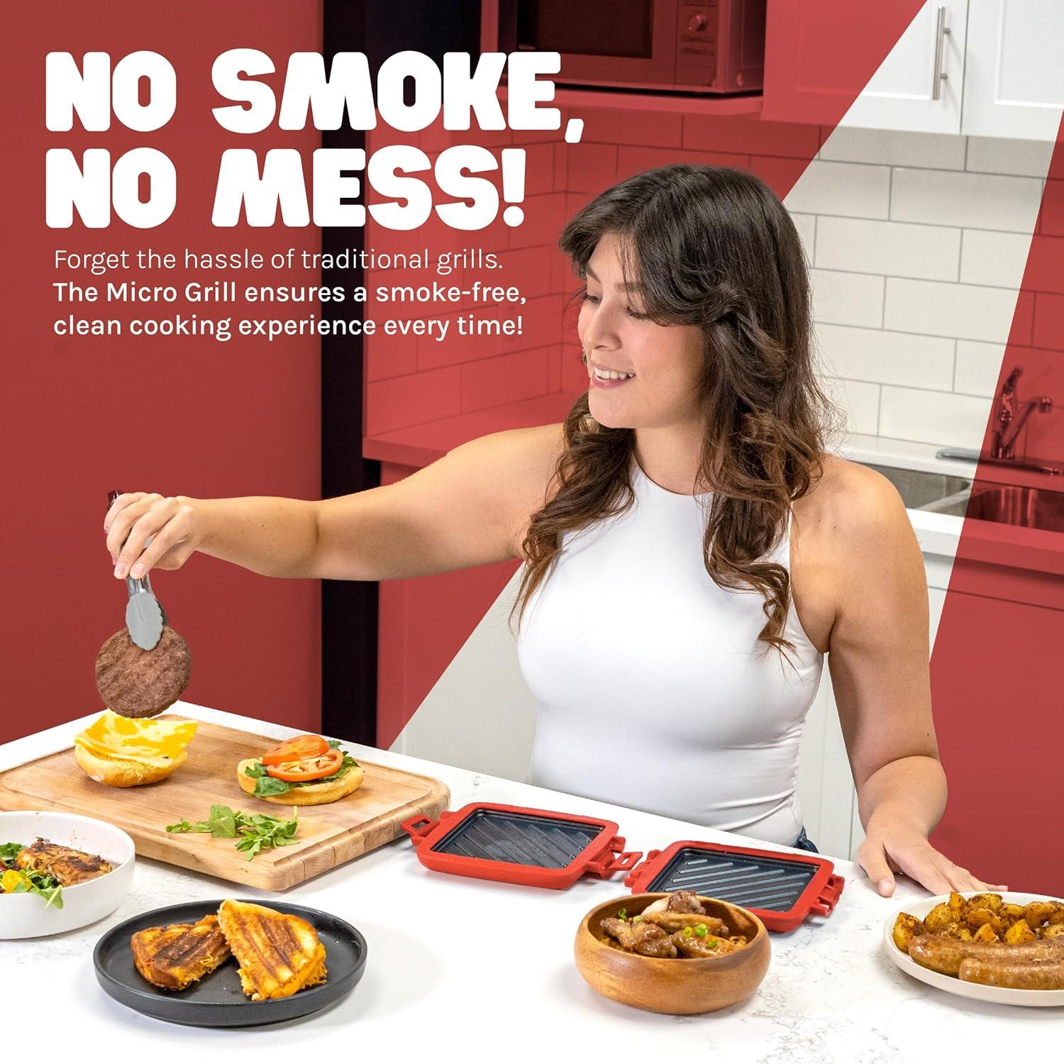 Hacedor de Sándwiches Microondas Micro Grill Rojo 20cm