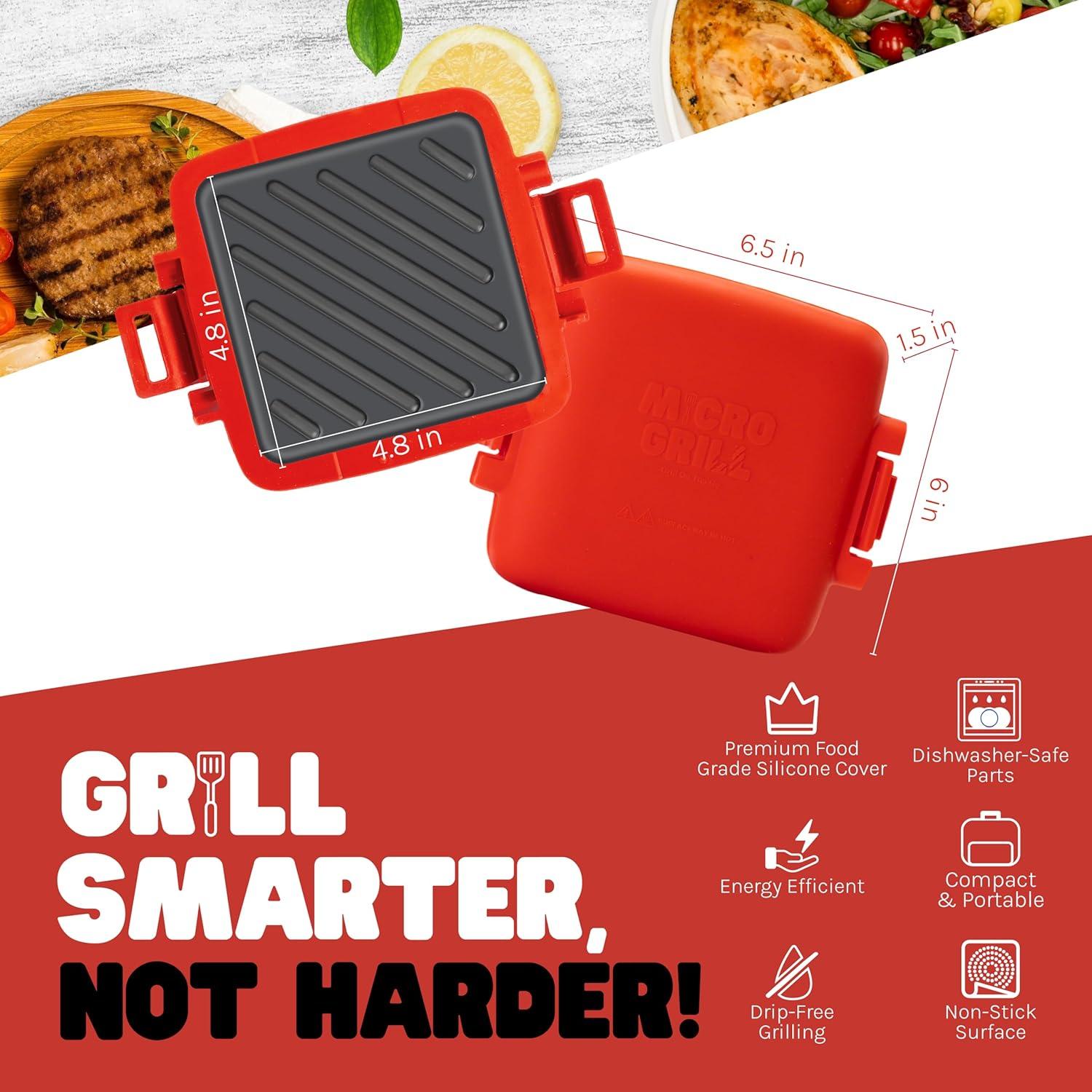 Hacedor de Sándwiches Microondas Micro Grill Rojo 20cm