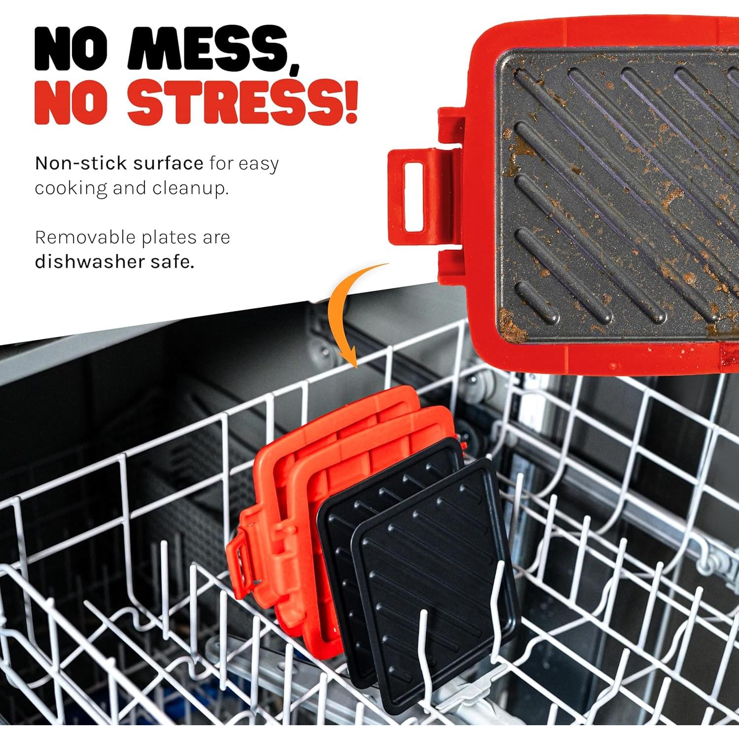 Hacedor de Sándwiches Microondas Micro Grill Rojo 20cm