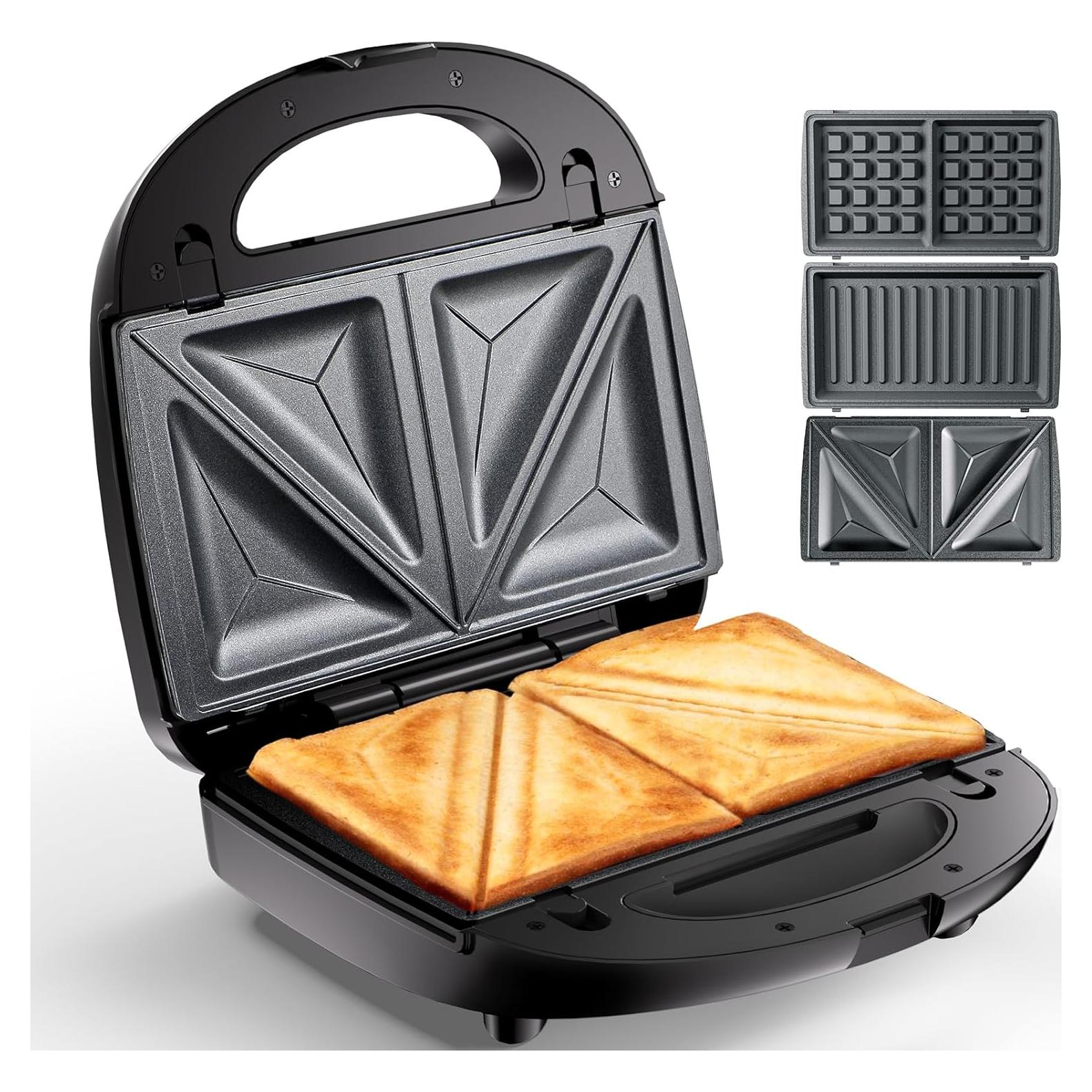 Horno de Sándwich 3 en 1 KEENSTAR 750W Acero Inoxidable