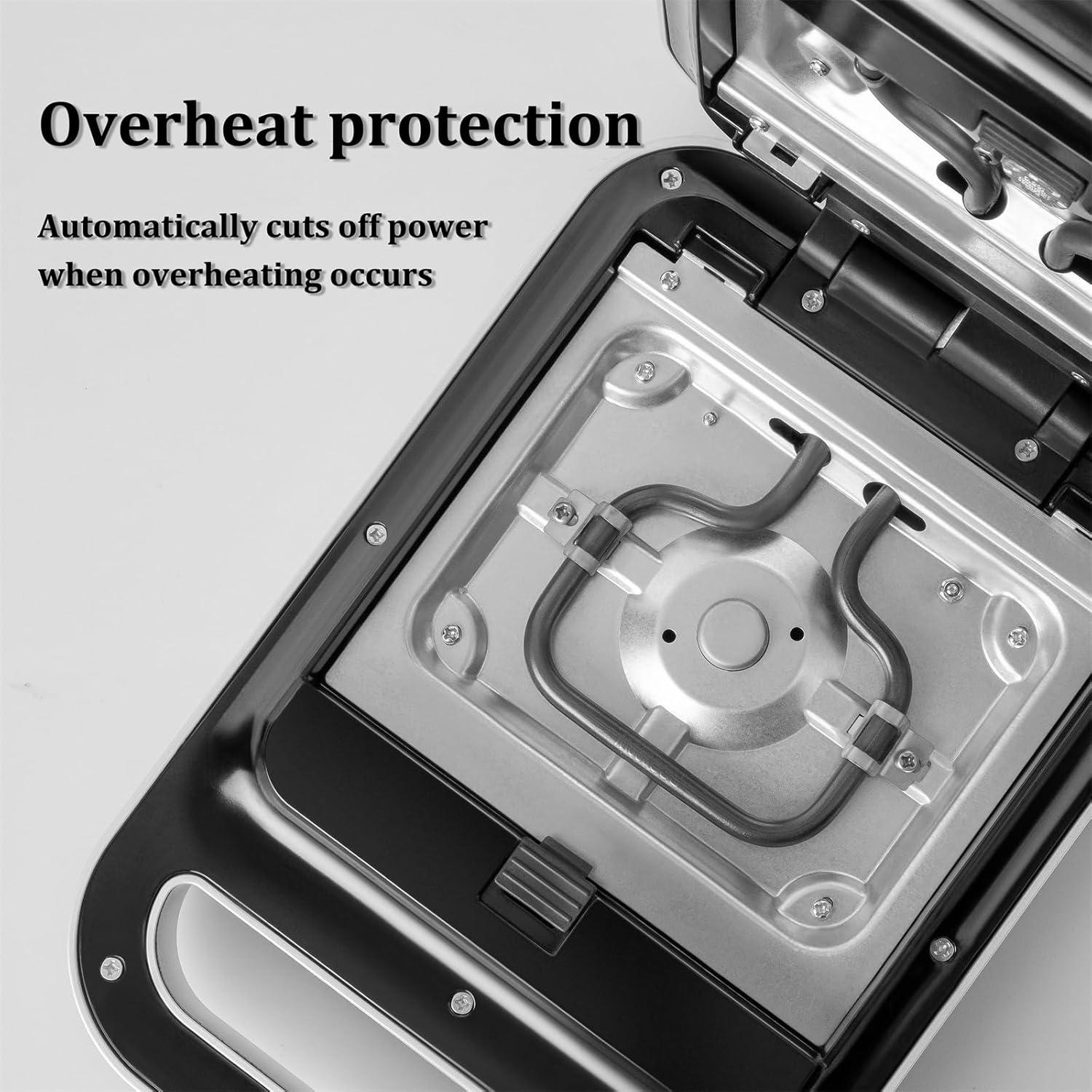 Sandwich Maker GeBogy 3 en 1 600W Placas Antiadherentes