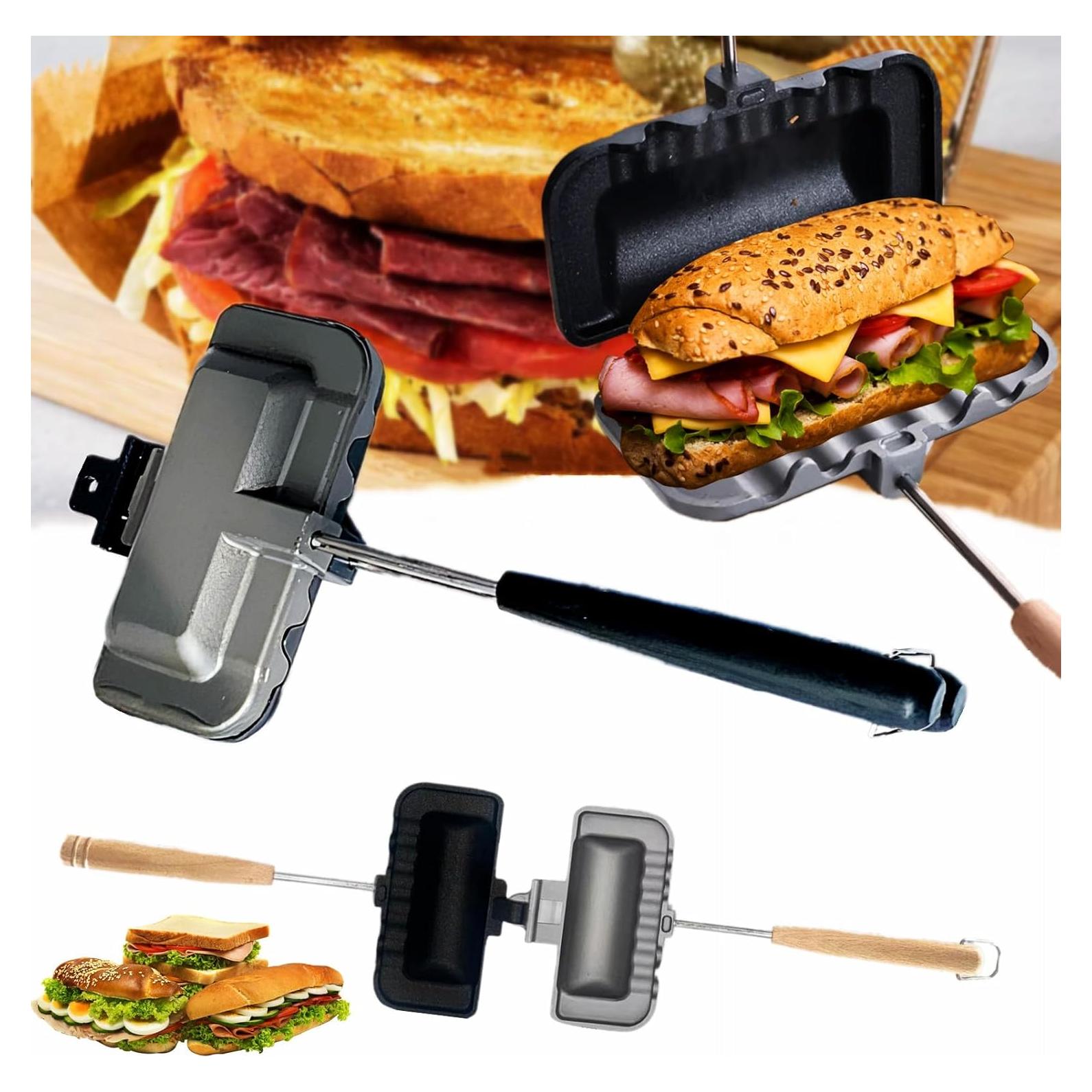 Prensa para Sándwich Qivine, Tostadora Doble Cara Antiadherente