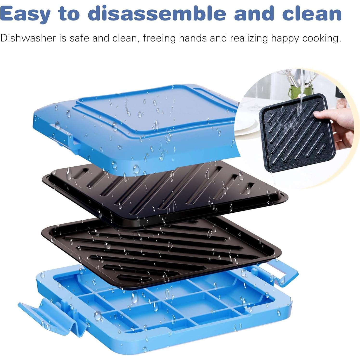 Hacedor de Toasties de Microondas Azul HQBKP-RD 15x15cm