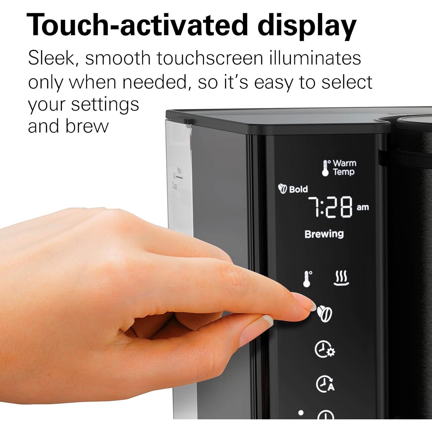 Cafetera Programable Hamilton Beach 14 Tazas 2.07L Negra