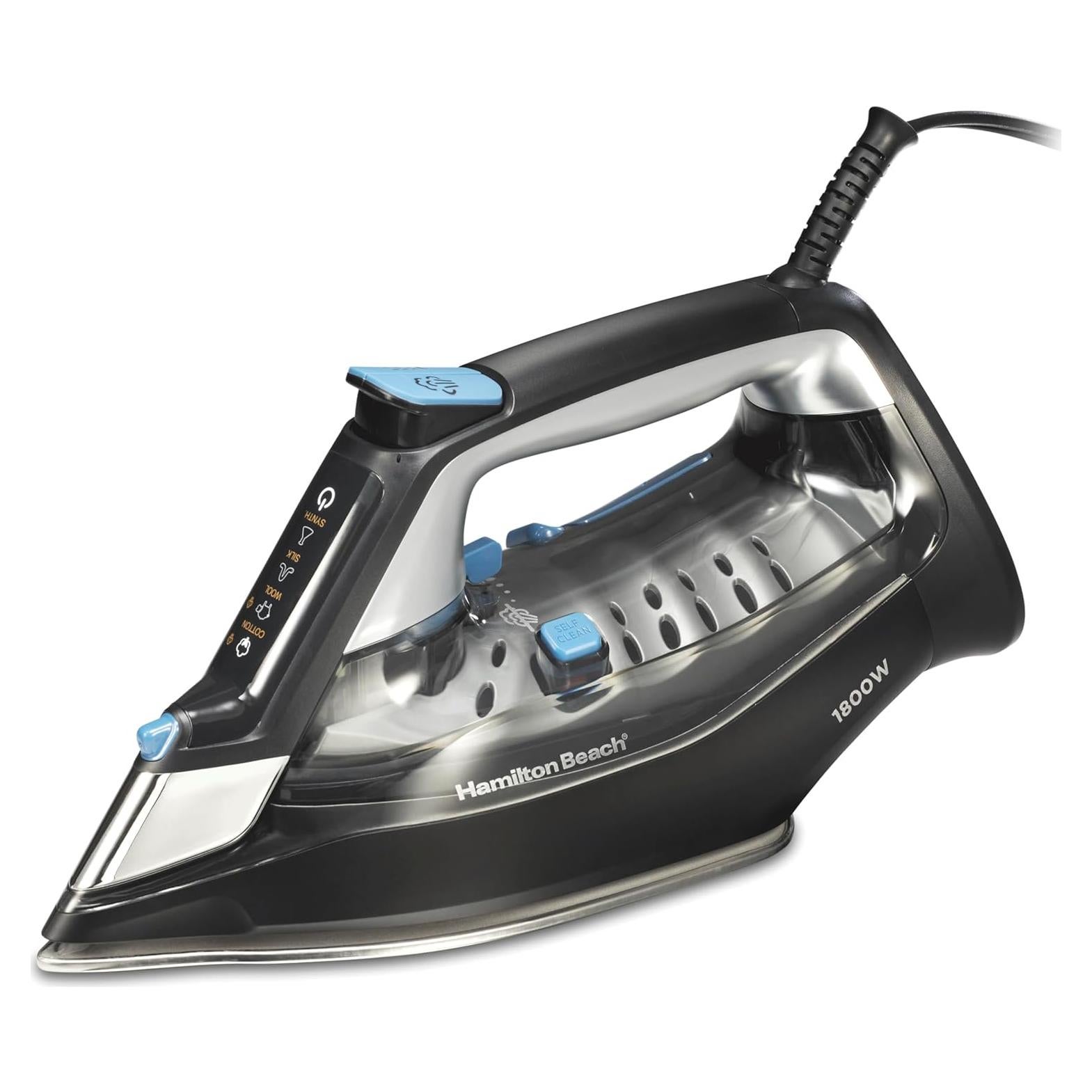 Plancha de Vapor Hamilton Beach 1800W con Pantalla Táctil 350ml