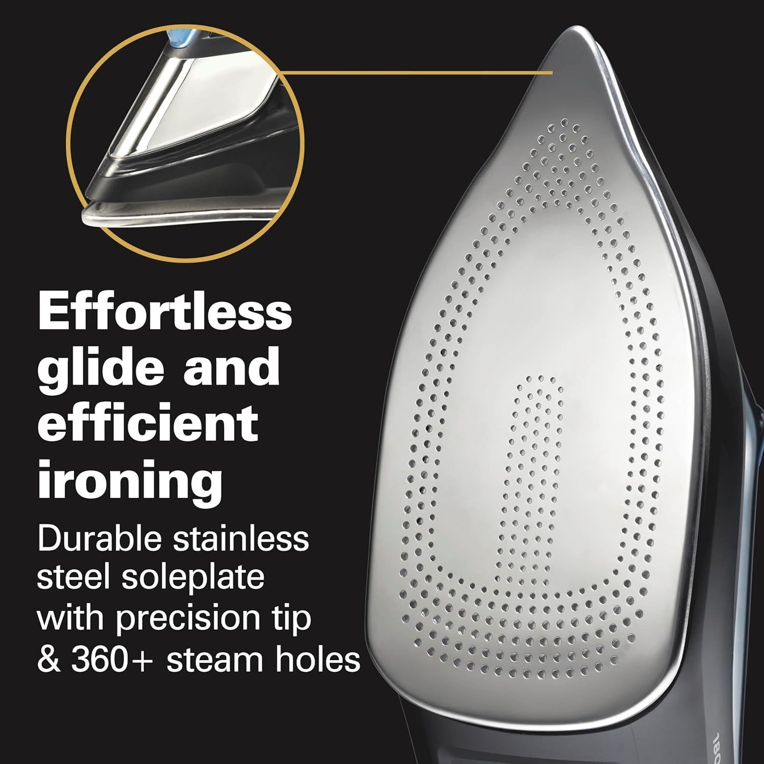 Plancha de Vapor Hamilton Beach 1800W con Pantalla Táctil 350ml