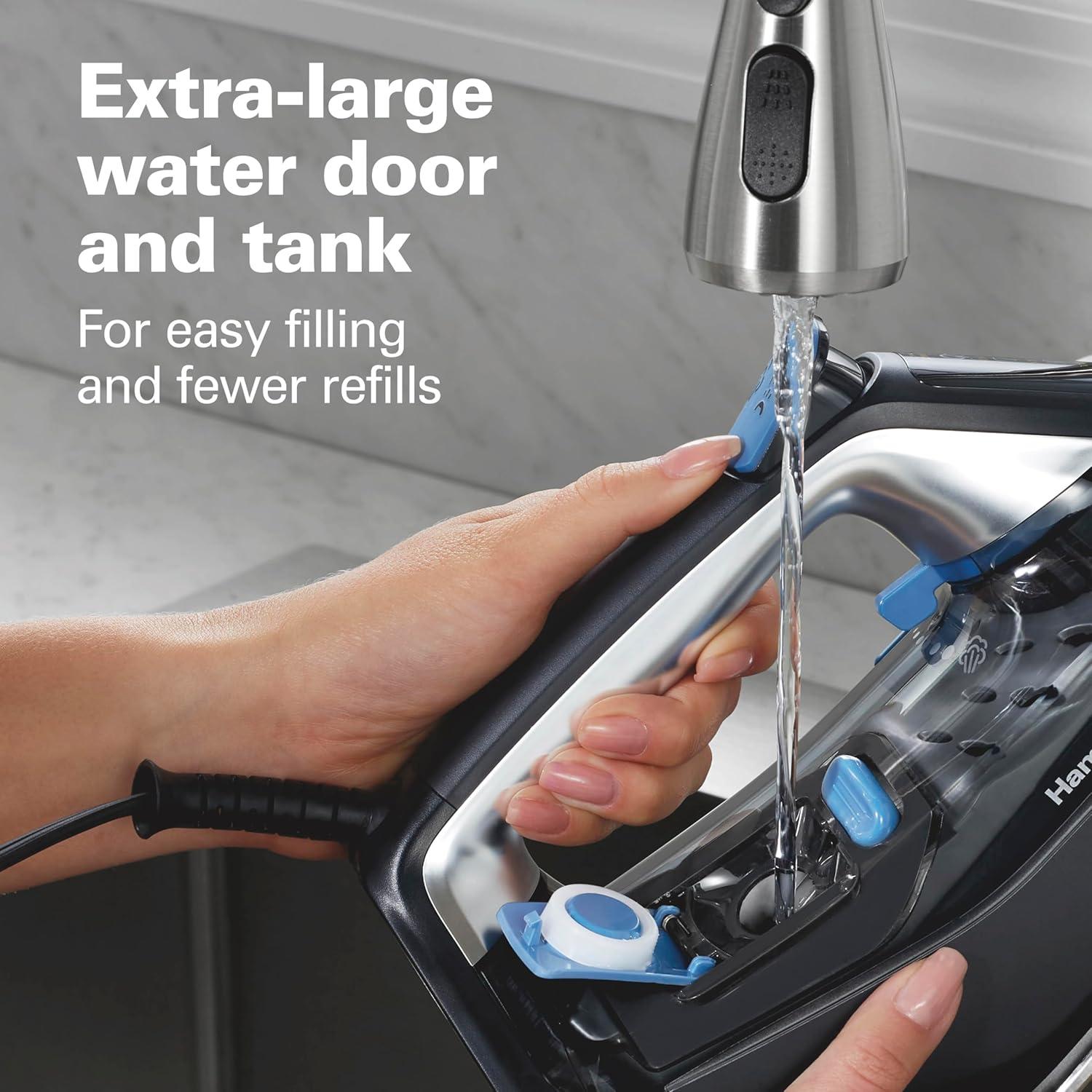 Plancha de Vapor Hamilton Beach 1800W con Pantalla Táctil 350ml