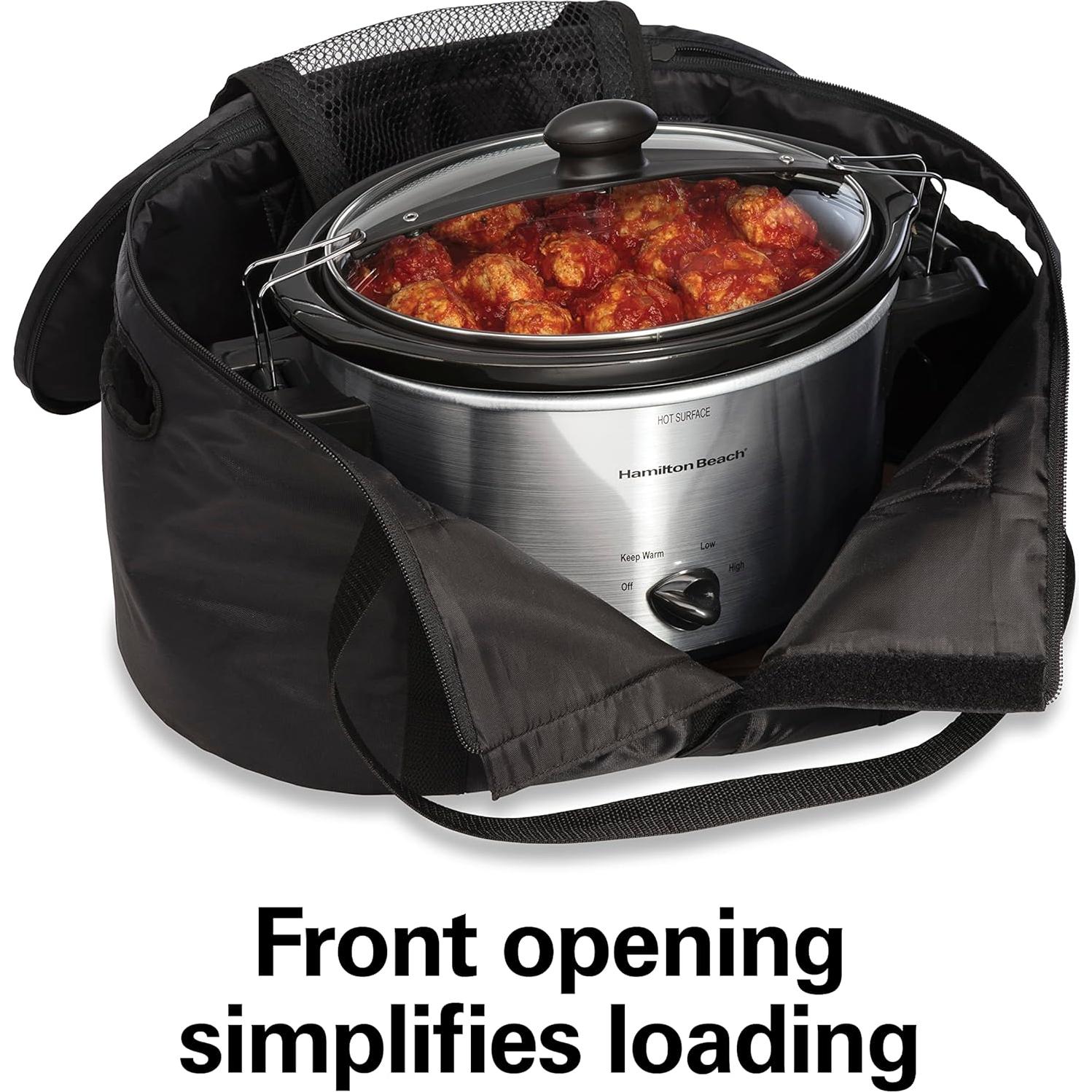 Bolsa de viaje aislante Hamilton Beach para olla de 4 a 8 qt