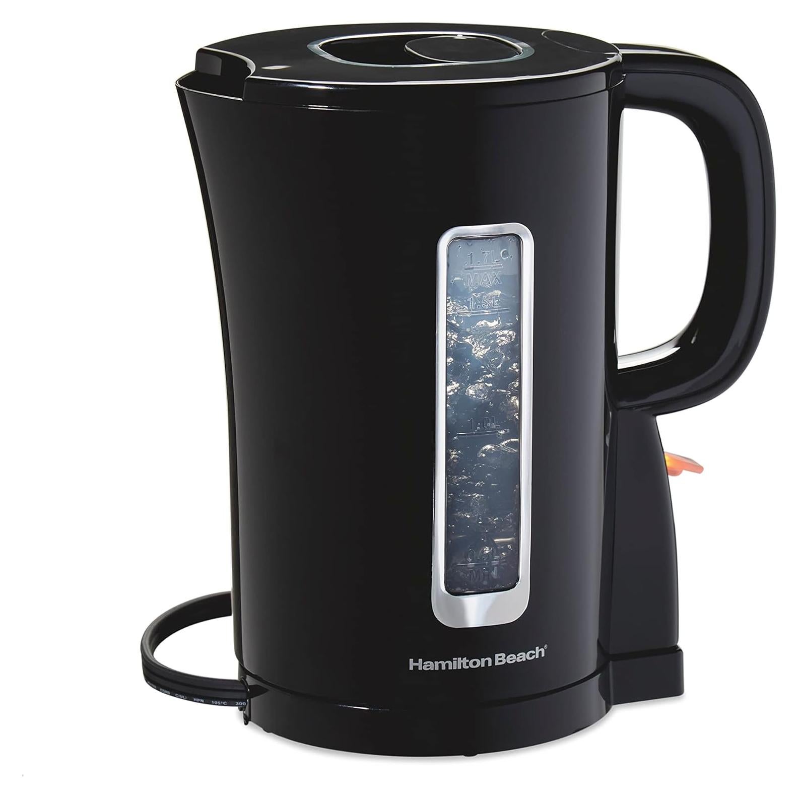 Hervidor Eléctrico Hamilton Beach 1.7L Negro, Apagado Automático